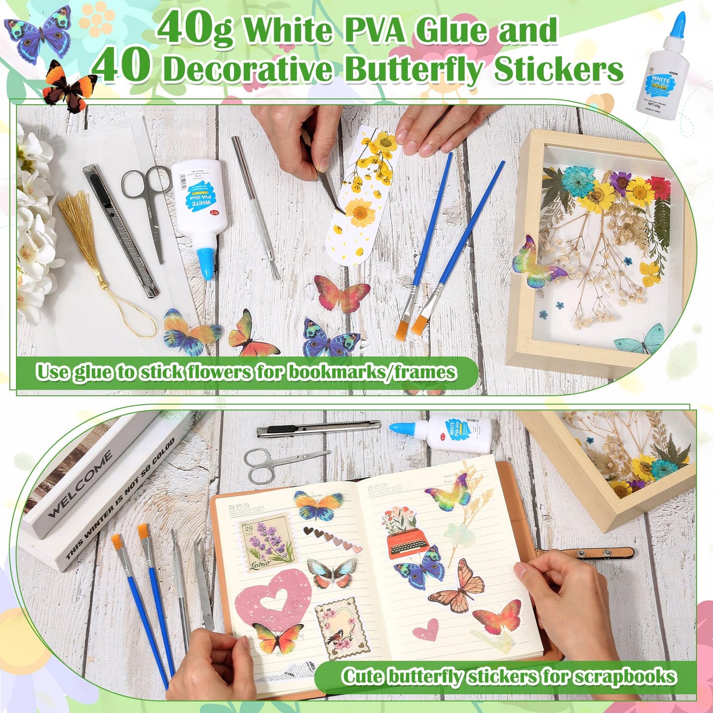 11x11" Large Flowers Press Kit, 10-Layer Wooden Pressing Kit for Adults DIY Flower Preservation & Dried Flowers Art Bookmark Frame Wedding Flower Drying, Gift for Craft Lovers with Storage Bag