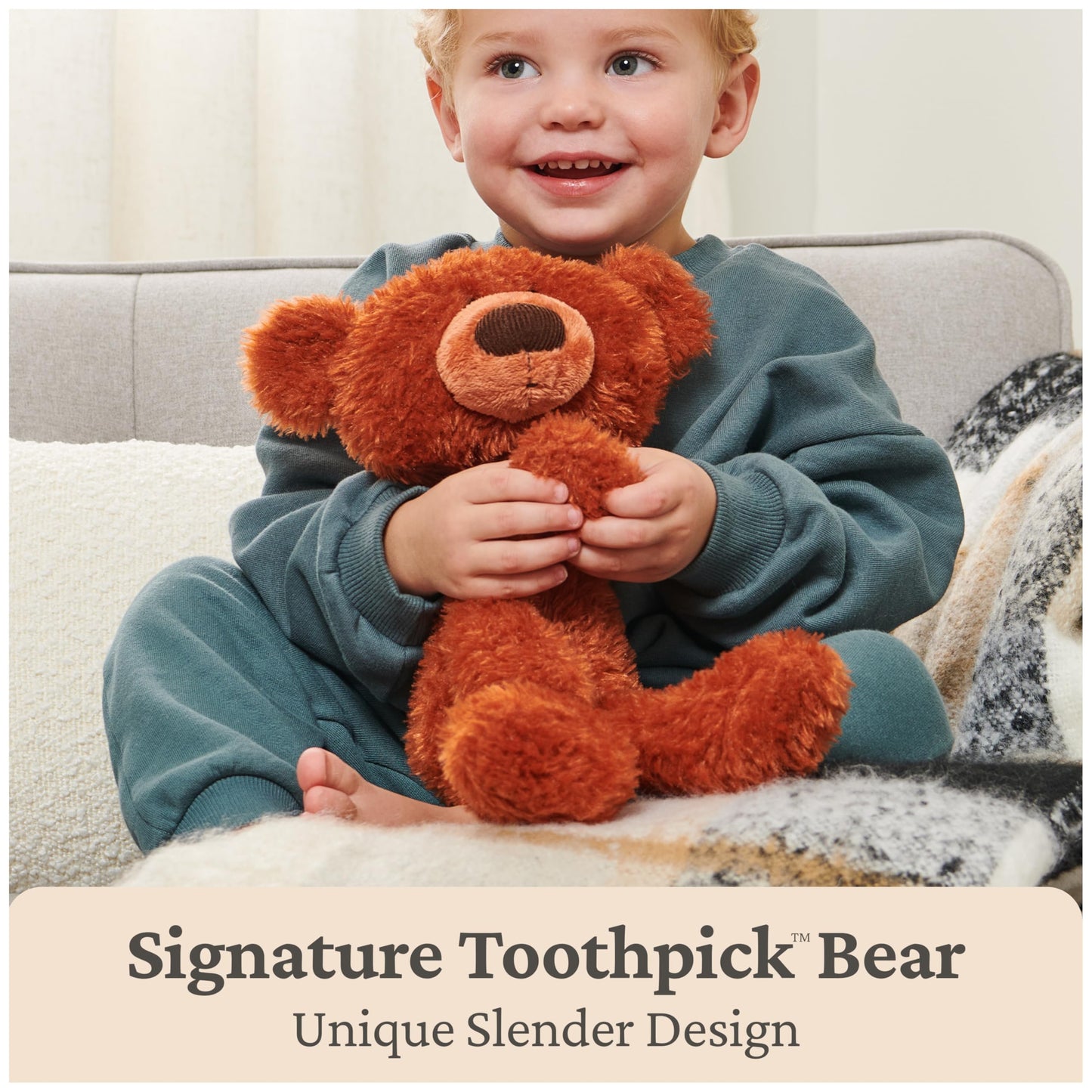 GUND Toothpick Pumpkin Pie, Teddy Bear Stuffed Animal for Ages 1 and Up, Pumpkin Orange, 15