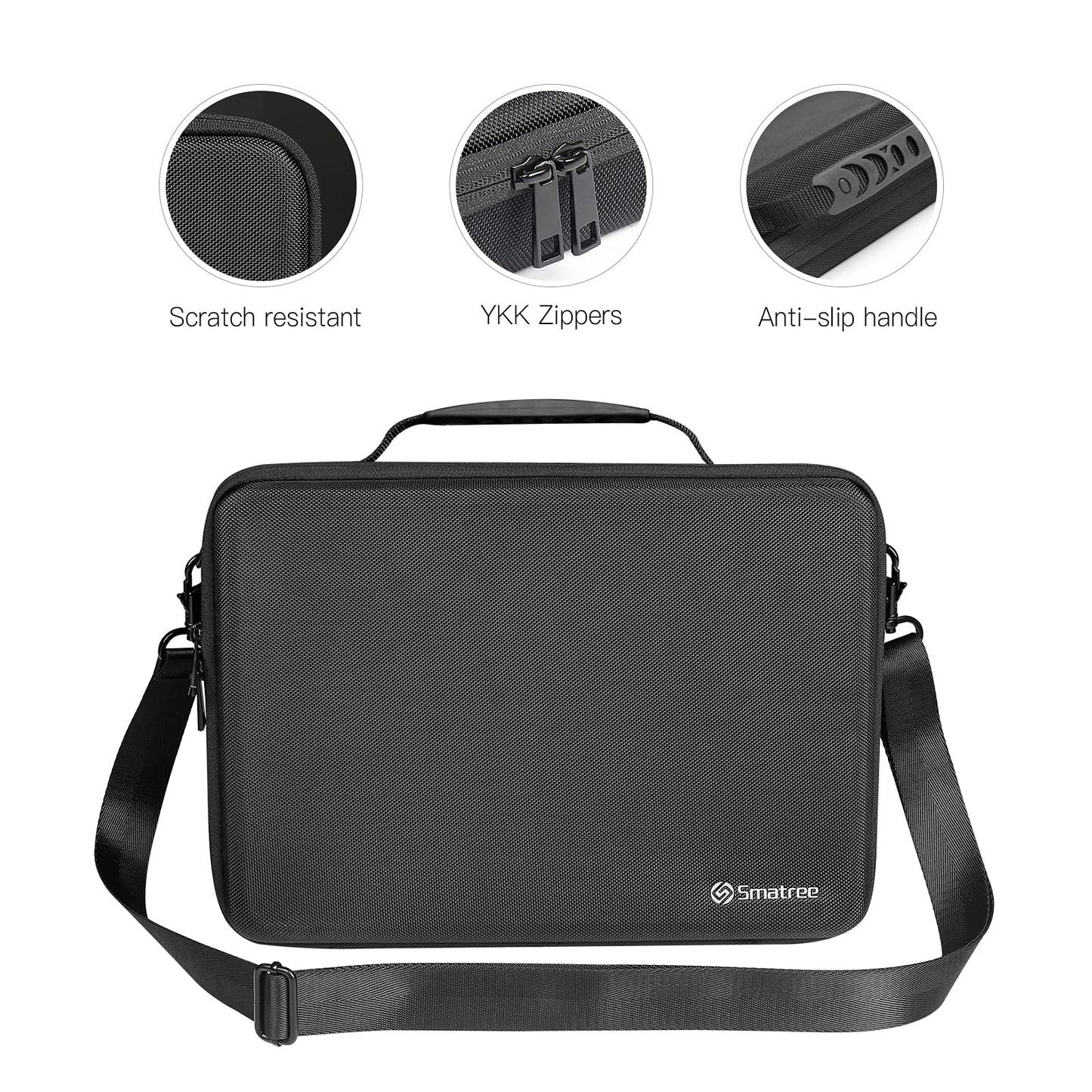 Smatree Hard Carrying Case Compatible for 14.2inch MacBook Pro M5 2025/2024 M4/2023 A2918, 13inch MacBook Air M4 2025/2024/2022 A3313, 13 inch iPad Pro M5 2025/iPad Air M3 2025/iPad Pro M4 2024, Black