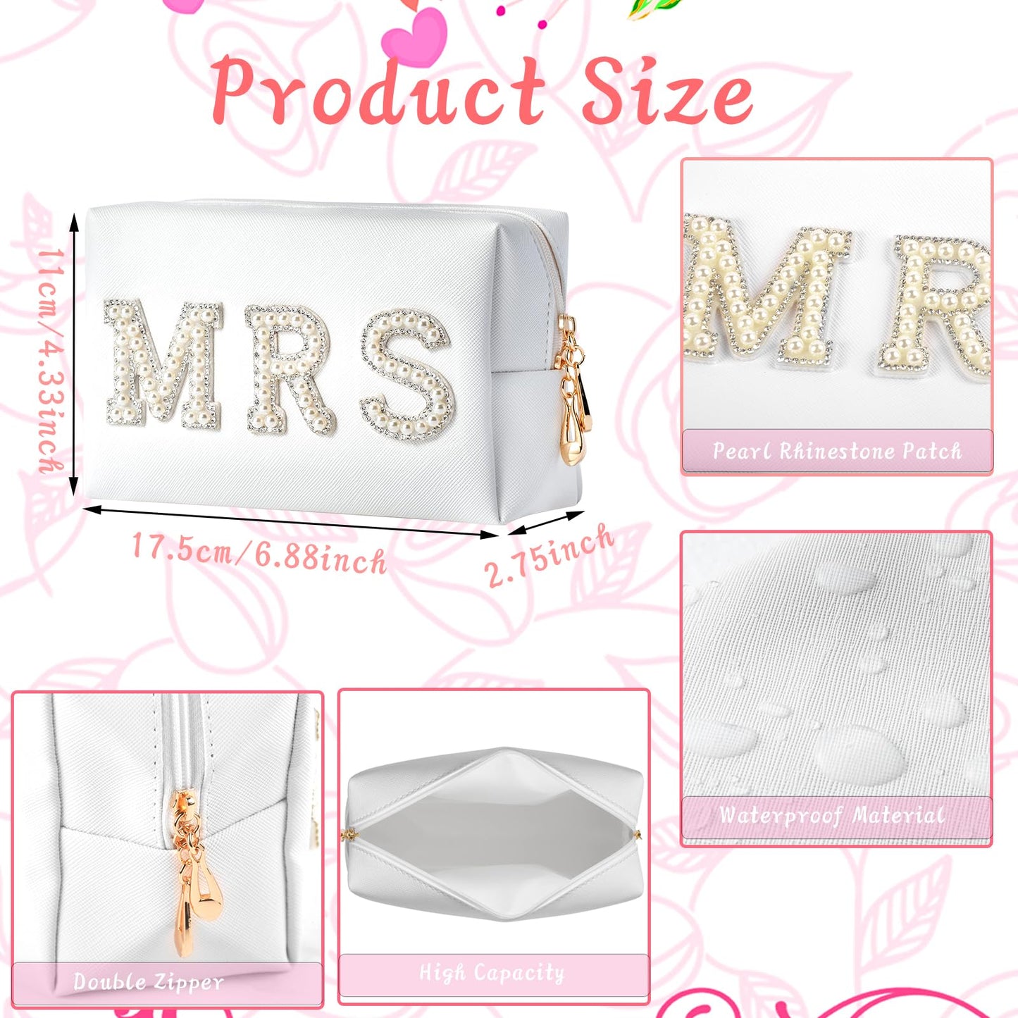 Tkifoda Bride to Be Gift Set - I Do Bride Slippers, Robe, Hair Claw, Makeup Bag - Bridal Shower & Wedding Gift