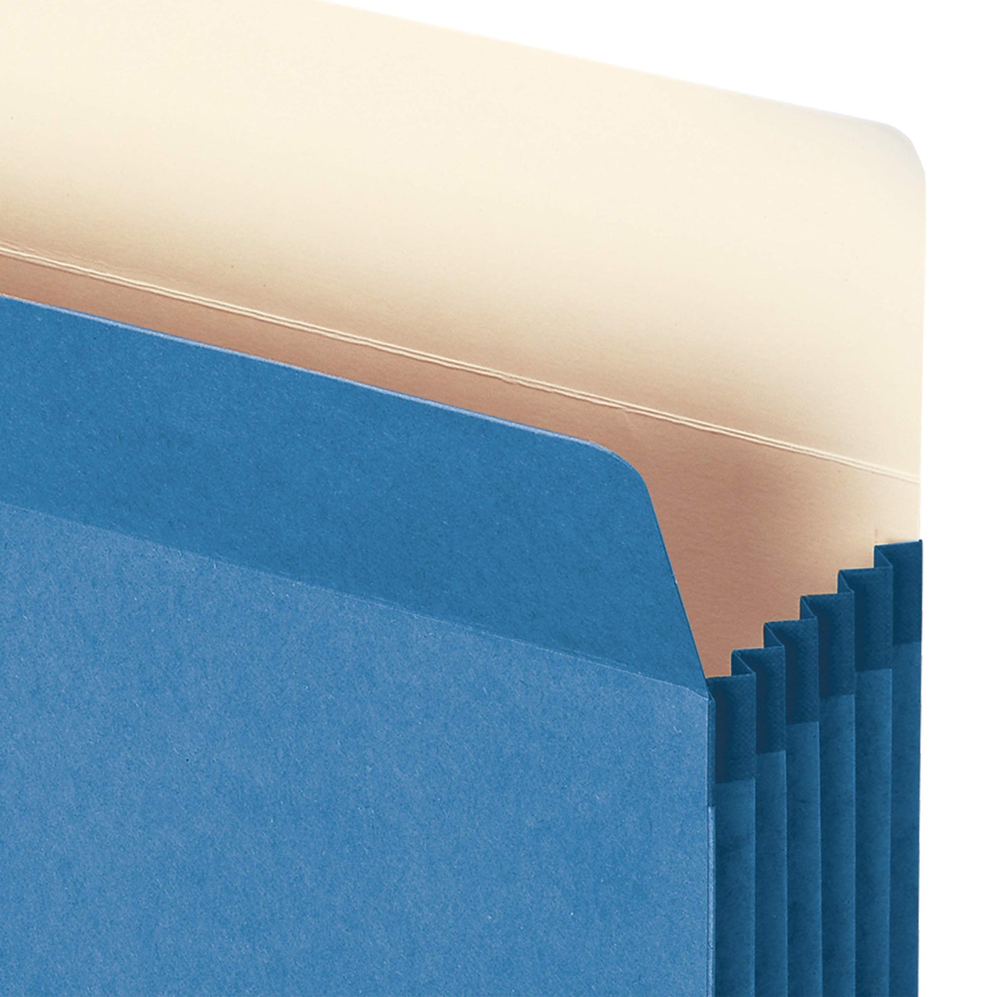 Smead File Pocket, Straight-Cut Tab, 5-1/4" Expansion, Letter Size, Blue, 10 per Box (73235)
