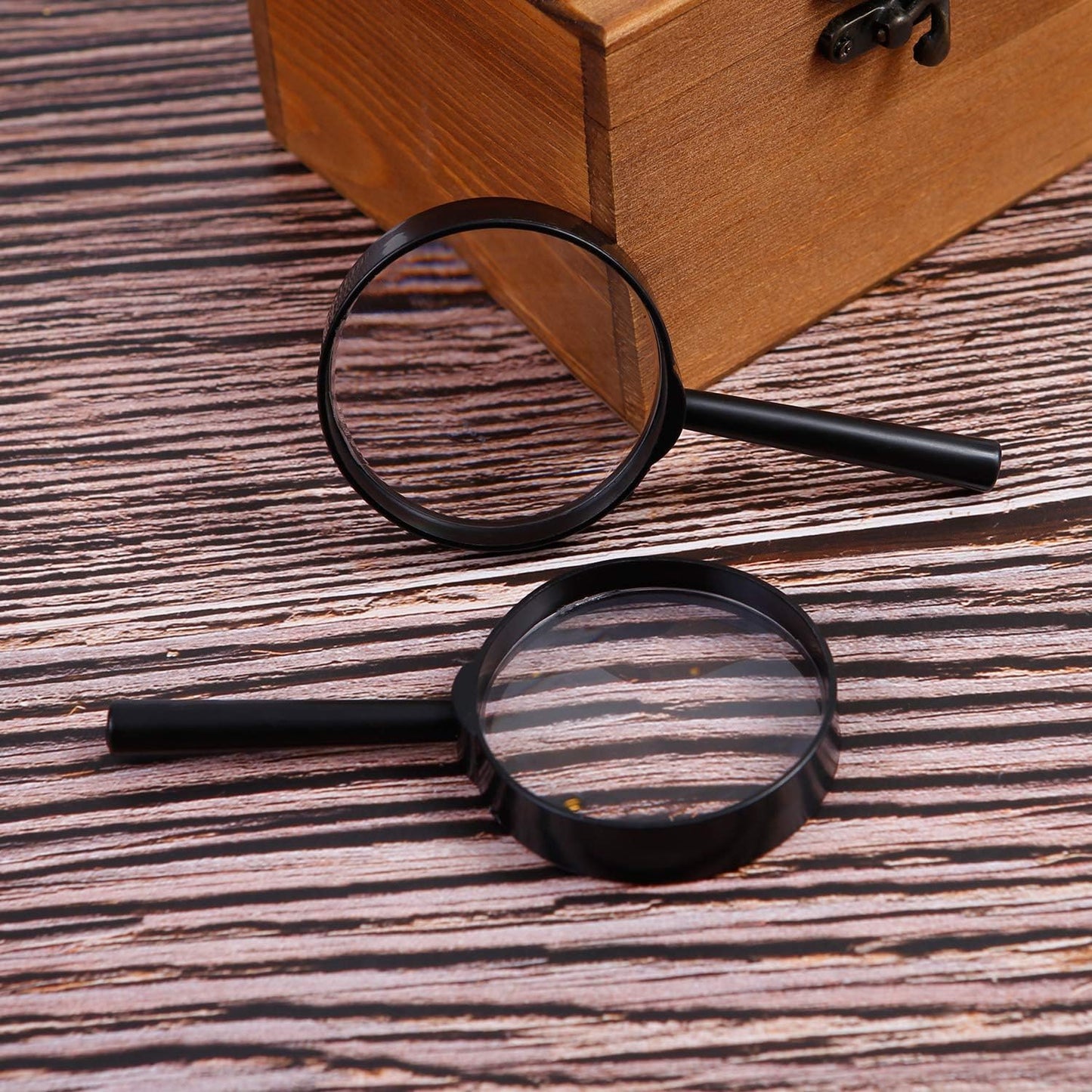 Elcoho 100 Pack Handheld Magnifier Plastic Magnifying Glass for Reading Jewelry Home Office Desk Accessories with Storage Bag