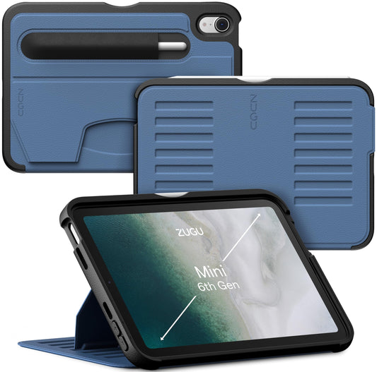 ZUGU Case for 2024 iPad mini 7 & 2021 iPad mini 6, Slim Protective Cover, Apple Pencil Pocket, 5 ft. Drop Protection, Secure 7 Angle Magnetic Stand, Sleep/Wake Cover (A17 Pro, A2567, A2568, A2569)