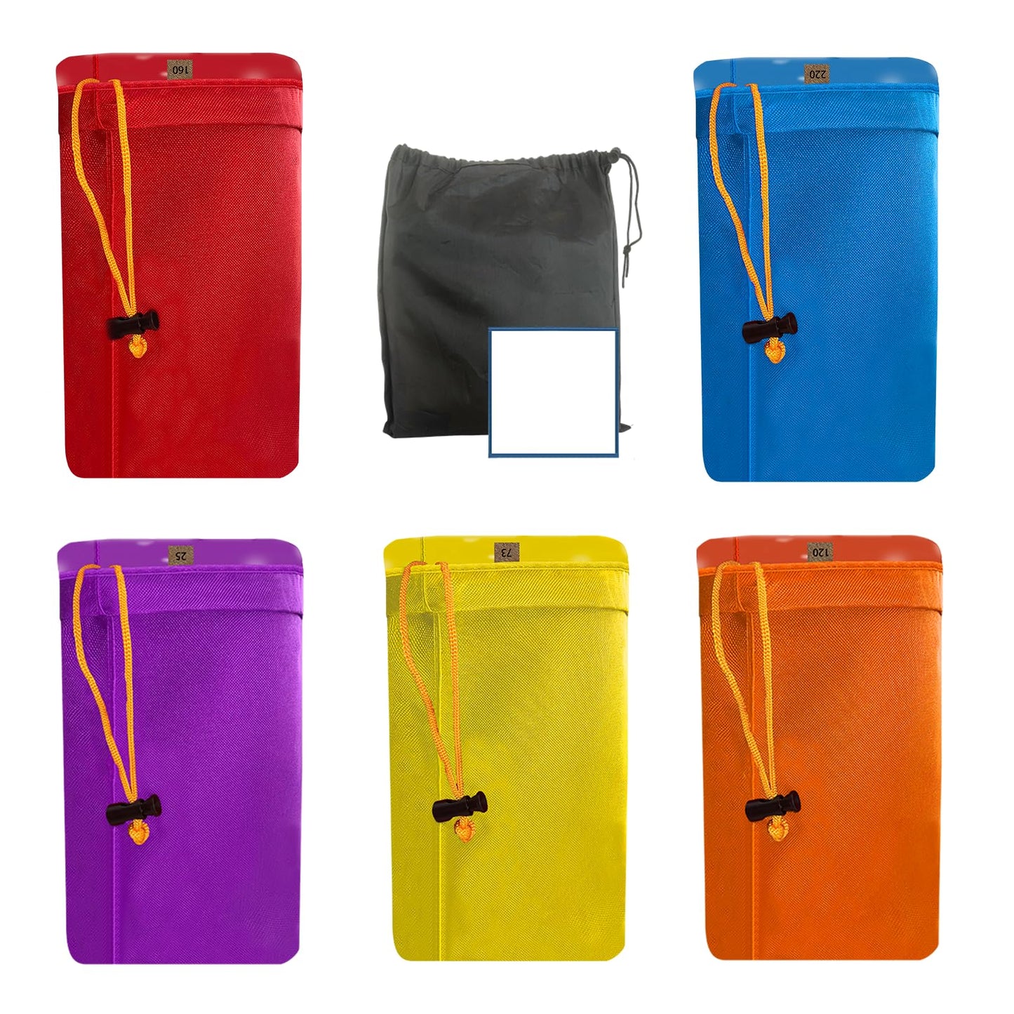 Msstoodun 5 Pack 5-Gallon Filter Bag with Filter Screen and Storage Pouch (220 to 25-Micron)