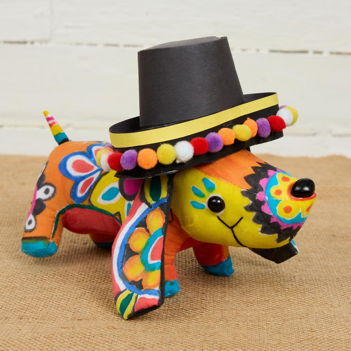 Colorations Set of 12 Decorate Your Own Fabric Plush Stuffed Puppy Dog, Arts & Crafts, Autograph, Signatures, Smooth, 4-1/4"H x 8-1/4"L each