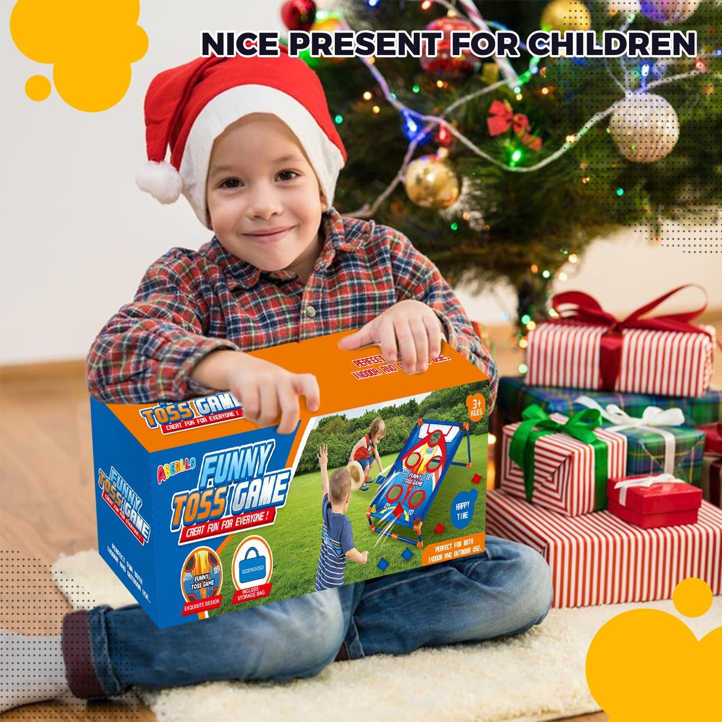 Bean Bag toss Game for Outdoor Activities, Bean Bag toss Toy for 3 4 5 6 7 8 Years Old Boys Girls, Ideal Gift 3-8 Years Old Kids Birthday Christmas