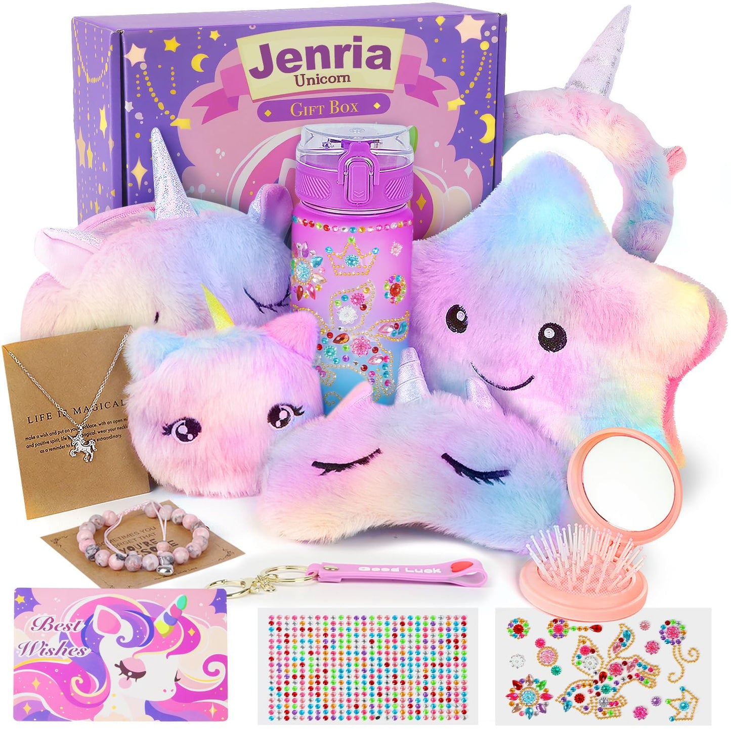 Jenria Unicorn Gifts for Girls, Easter Baskets for Kids, Birthday Gifts for Girls Age 3 4 5 6 7 8 9 10 Years Old Girl, Gift Ideas, Girls Toys Age 6-8, Unicorn Toys for Daughter, Niece
