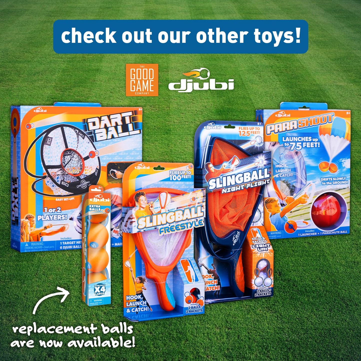 Djubi Balls and Classic Rackets (Large)