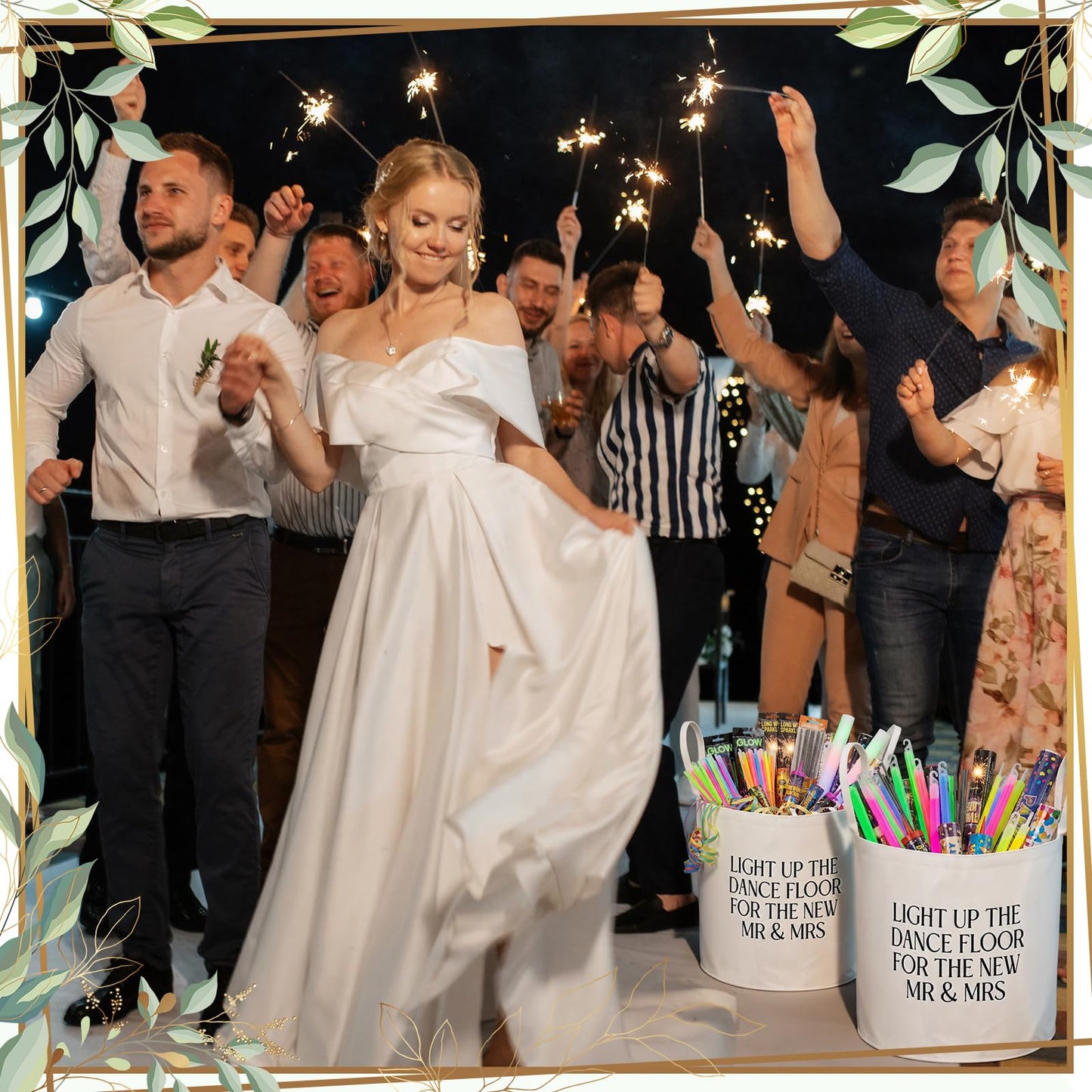 Yungyan 2 Pcs Wedding Baskets with Handles 12 Inch White Large Glow Sticks Storage Baskets for Glow Sticks Flowers Flip Flops Trug for Wedding Picnics Decoration Party Favors Gift Garden