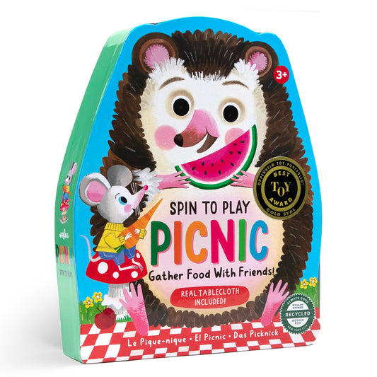 eeBoo: Spin to Play Picnic - Game for Kids, Gather Food with Friends, Preschool, Ages 3+, 2-4 Players, 15-25 Min Playing Time