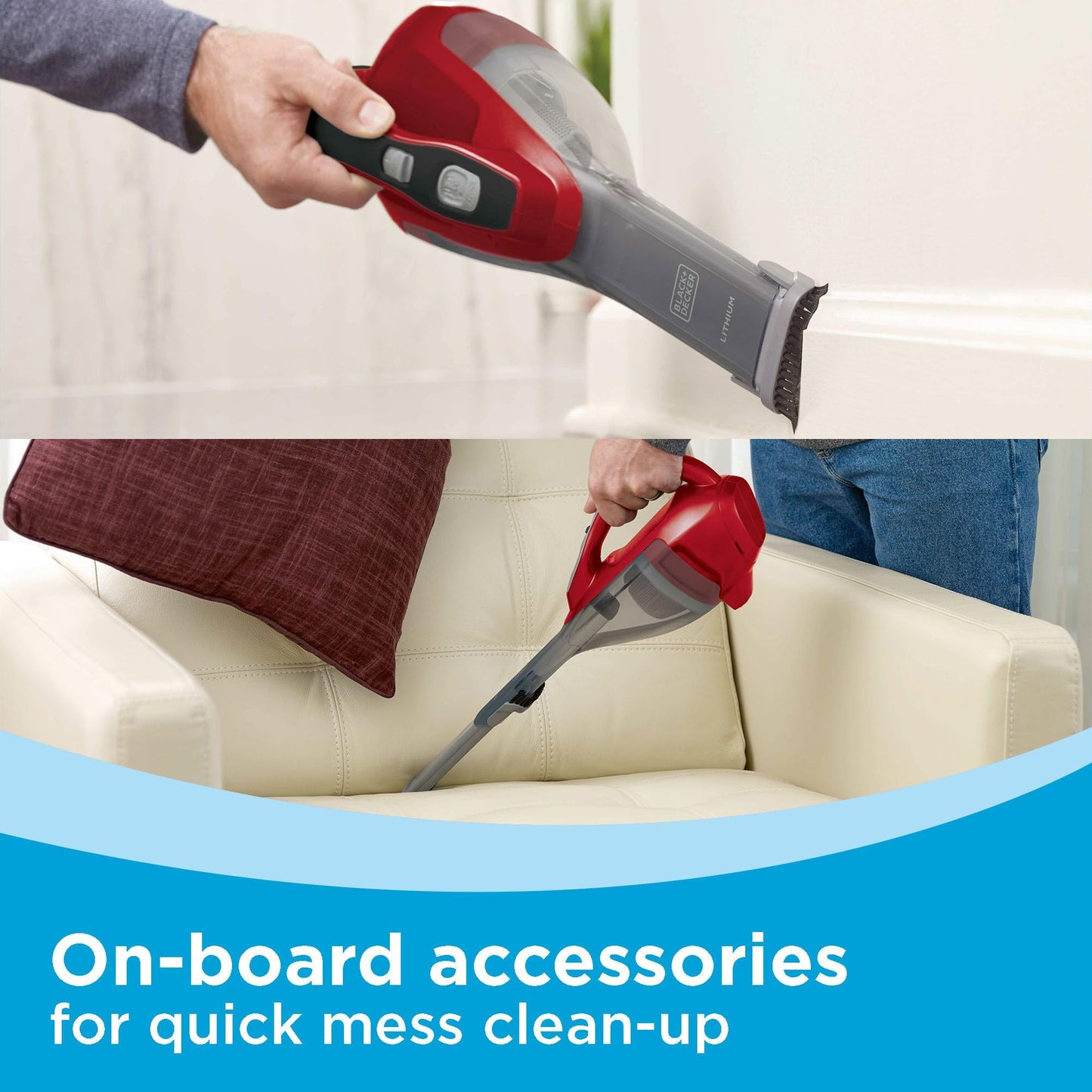 BLACK+DECKER dustbuster AdvancedClean Cordless Handheld Vacuum, Home and Car Vacuum (HLVA320J26)