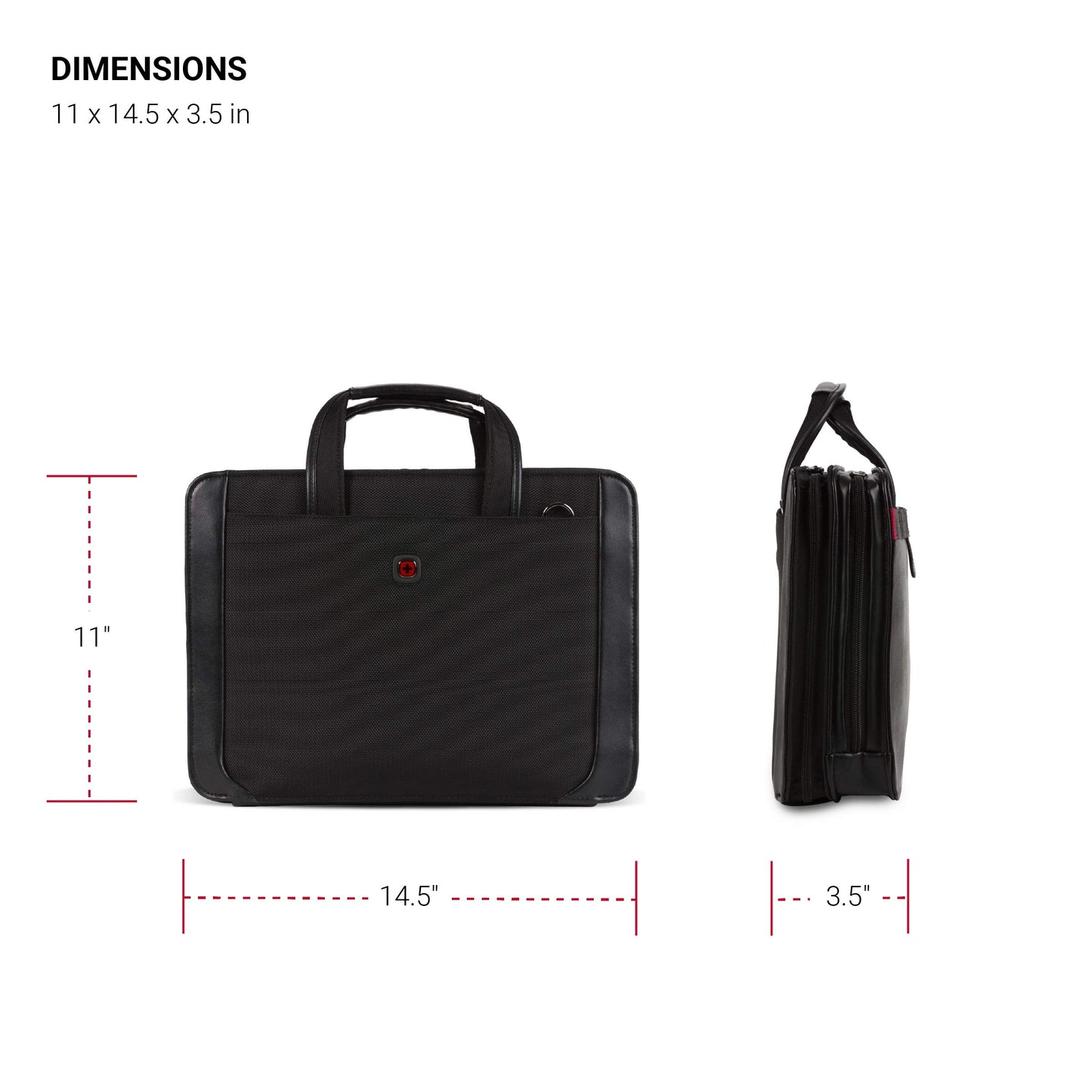Wenger Luggage Proxy Zippered Laptop Presentation Padfolio, Black, 14-inch (601675)