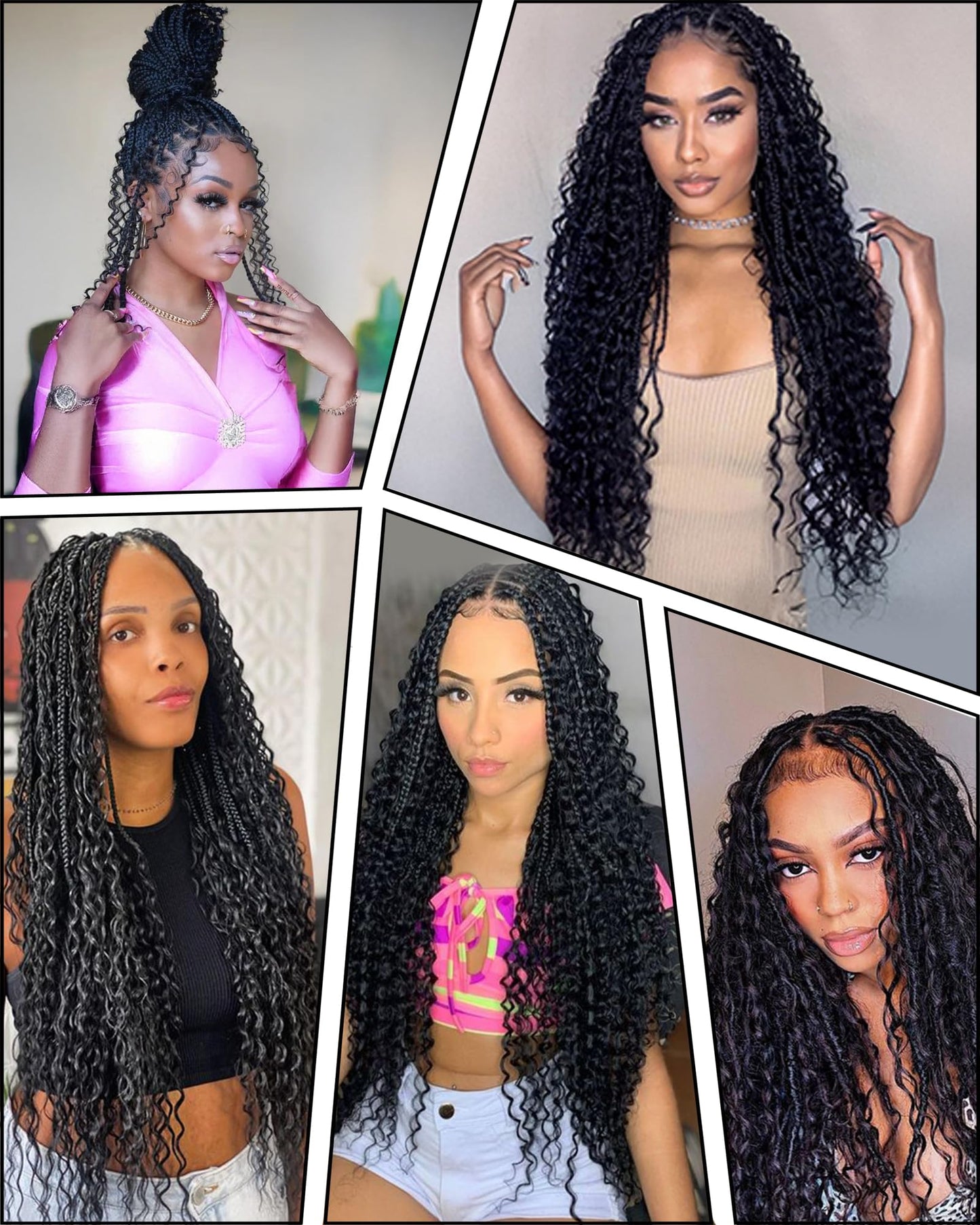 Super Wave Human Braiding Hair-Bulk Human Hair for Braiding,Wet And Wavy Bundles Human Hair for Boho Braids,100% Top Grade Unprocessed Brazilian Virgin Hair Extensions(18 Inch-5 Bundles,Natural Black)