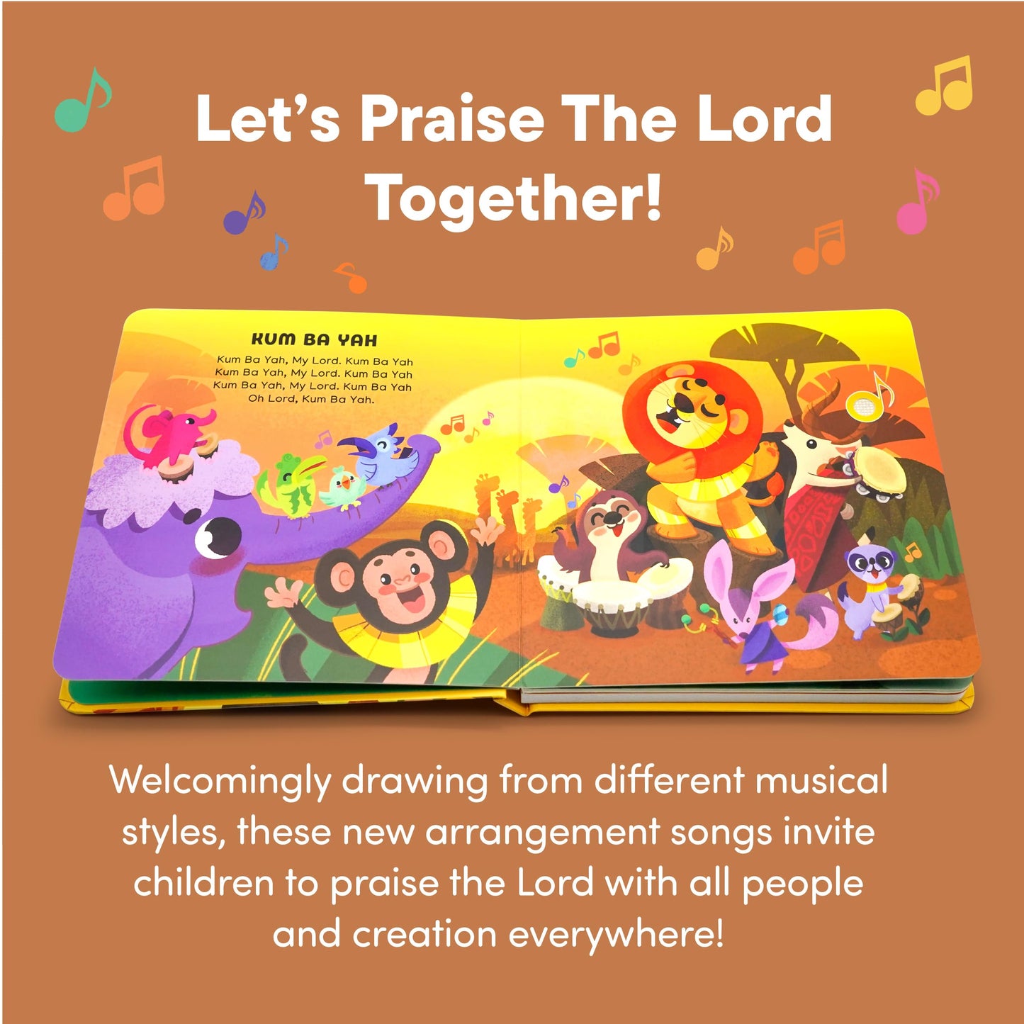 Praise The Lord Christian Christian Sound Books for Kids - 6 Bible Songs - Christmas, Baptism, Christening, Dedication Gifts for Boys and Girls - Religious Toys, Music Books for Toddlers