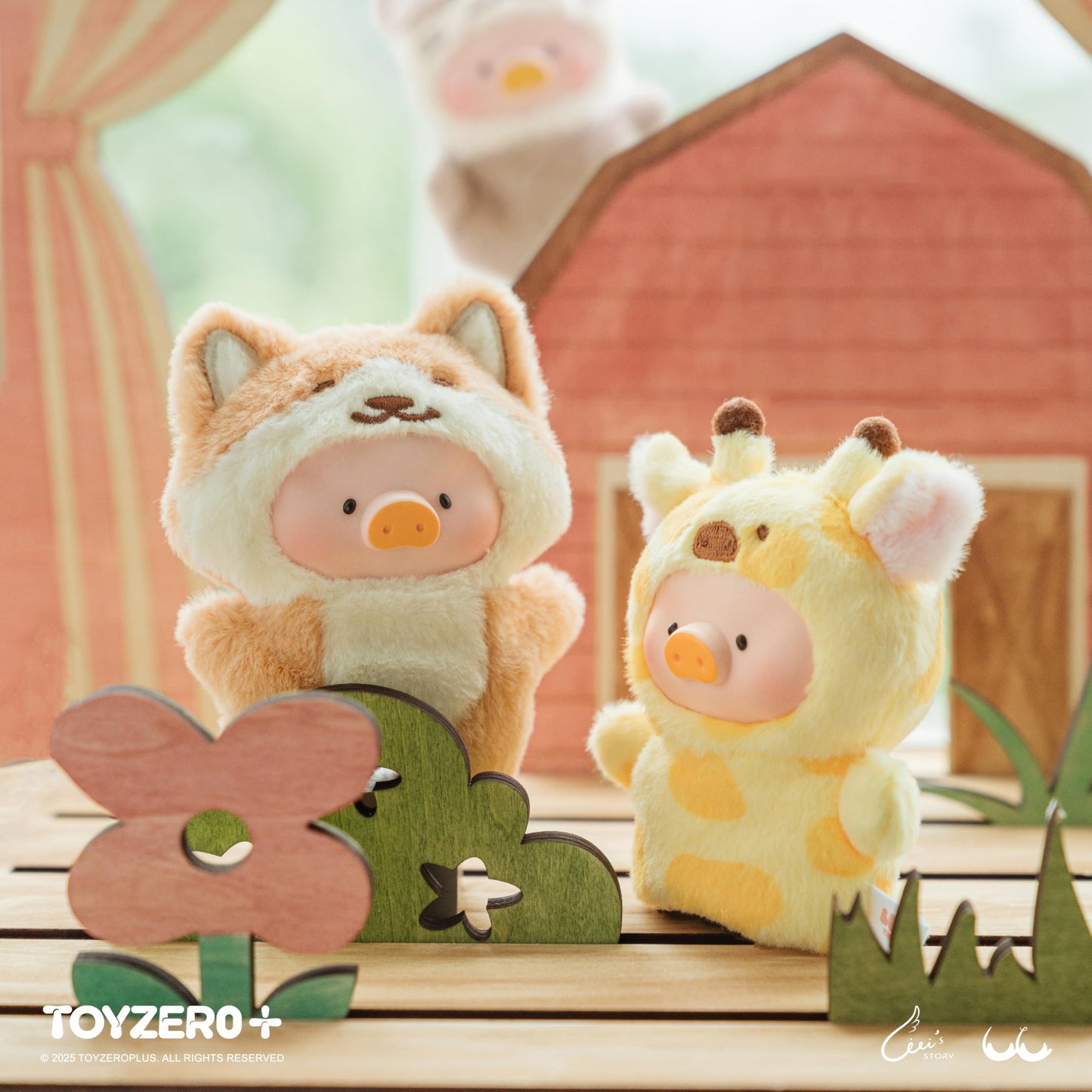 TOYZERO+ Lulu The Piggy Blind Box Figures - 6pcs Puppet Show Series Plush Keychain Blind Boxes Finger Puppet Toy Cute Stuffed Animals Mystery Box Collectibles Home Decoration Birthday Gifts, Whole Set
