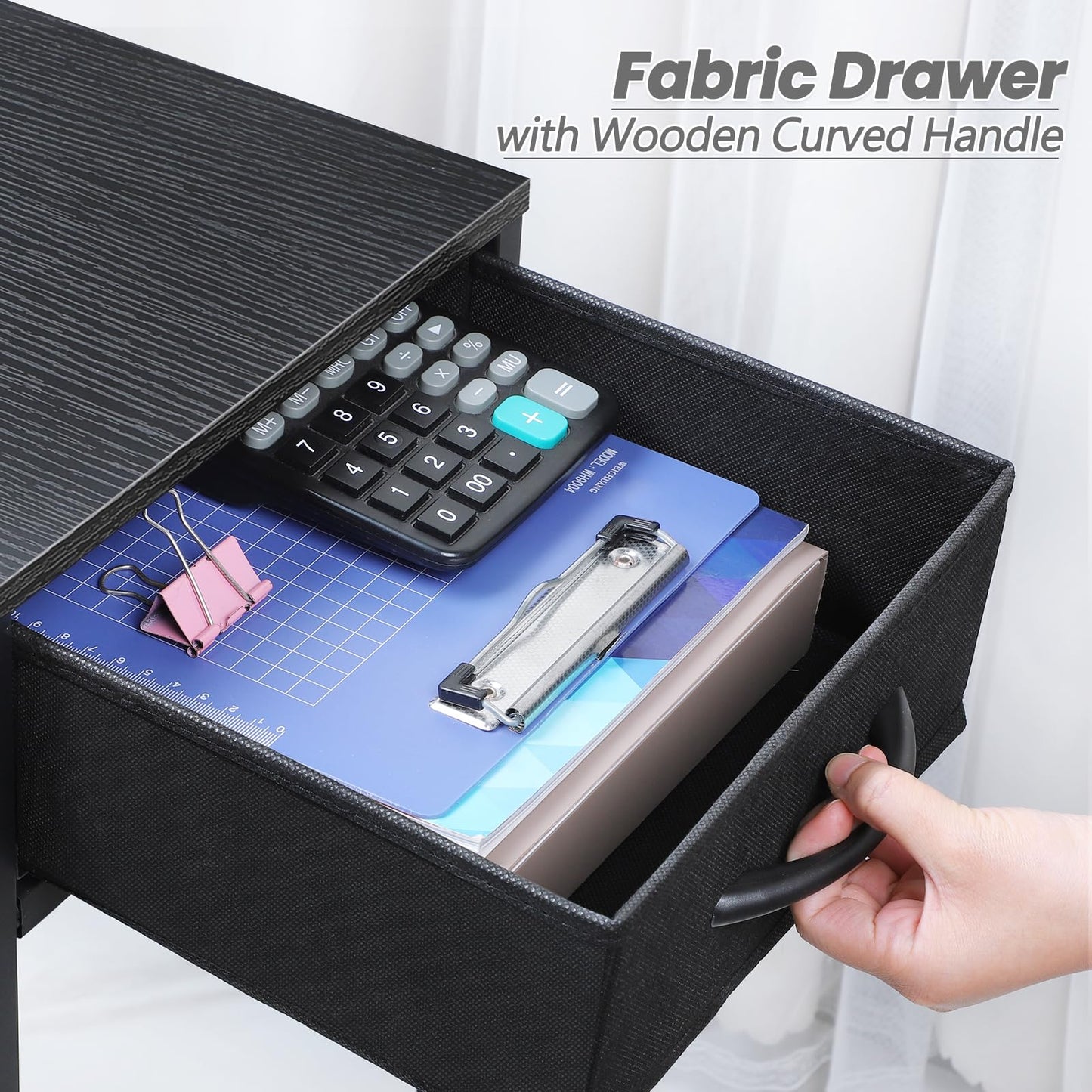 YBING PC Stand 2 Tier Computer Tower Stand with Drawer Mobile Computer Cart with Storage Metal CPU Holder on Wheels Pc Tower Stand Black Rolling Computer Tower Stand Floor for Office