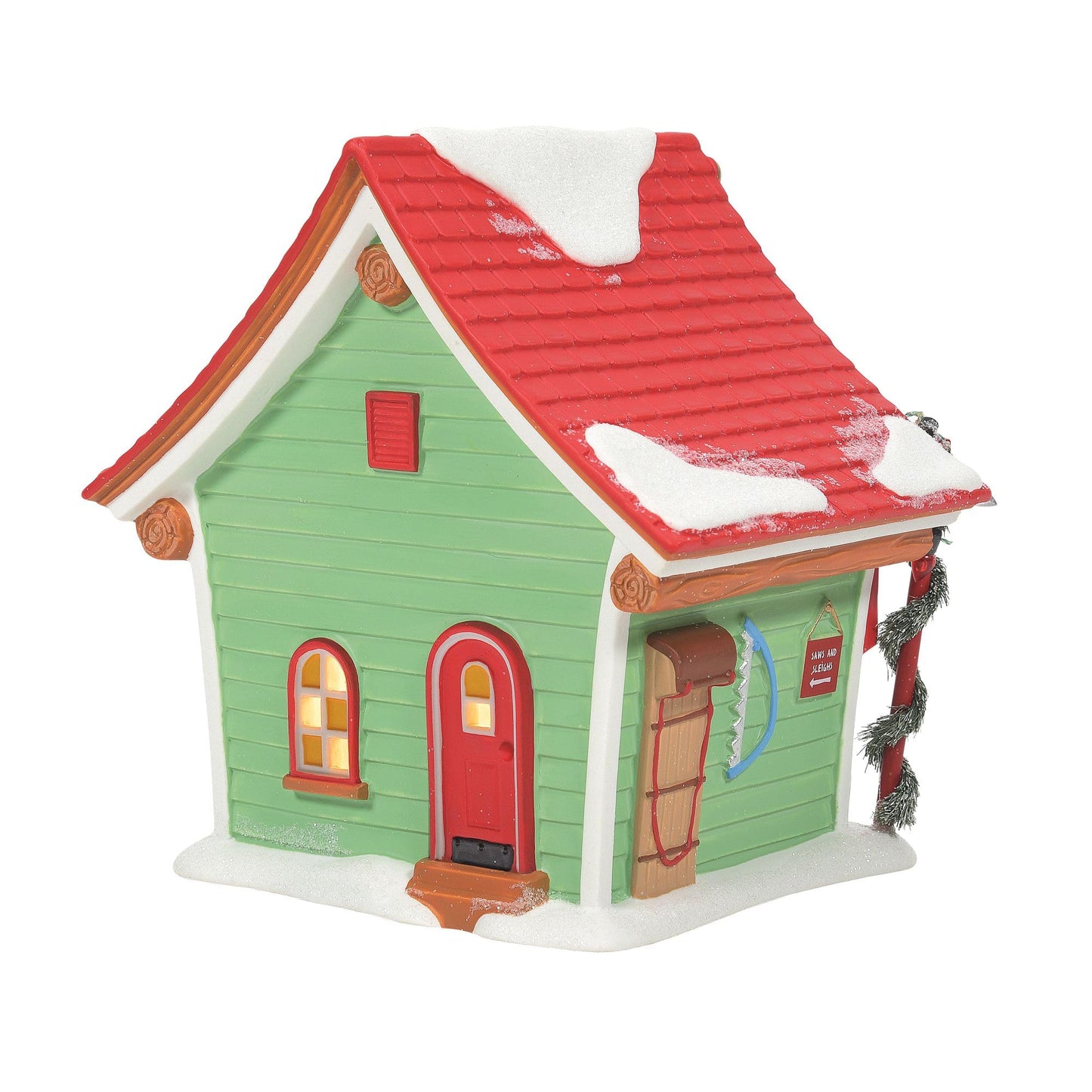 Department 56 Porcelain Disney Village Mickey Mouse Tree Lot Lit Building, 6 Inch, Multicolor