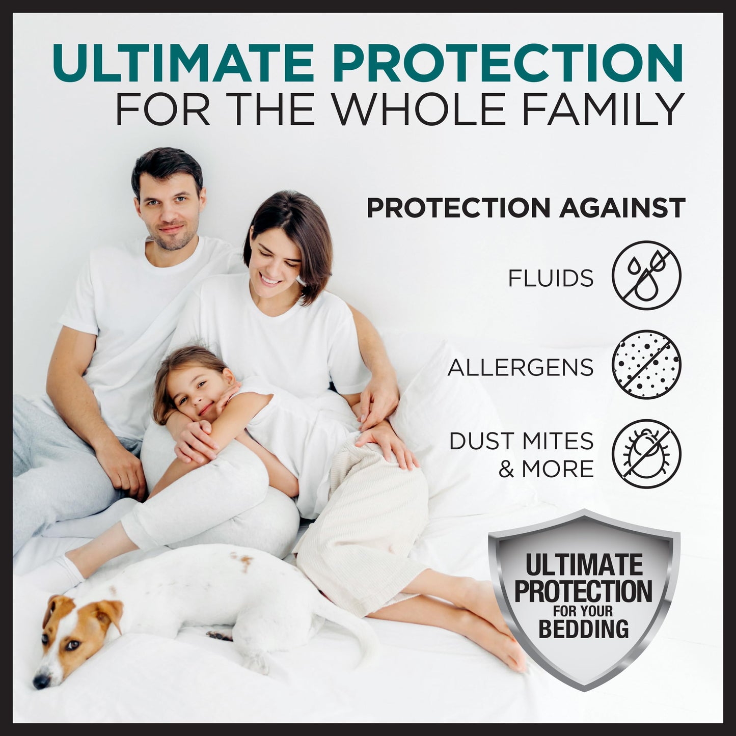Protect-A-Bed AllerZip King 20" x 36" Pillow Protectors (Set of 2), Bed Bug and Dust Mite Proof, Noiseless and Odor-Resistant Pillow Covers, 100% Waterproof, Machine Washable