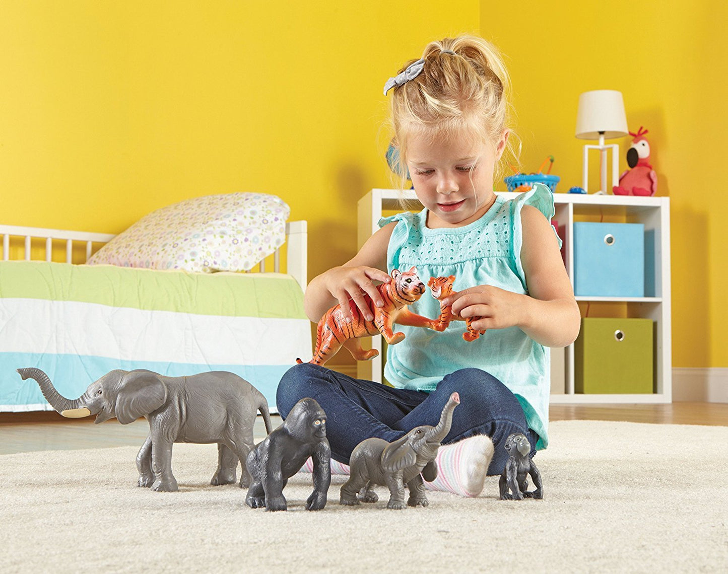 Learning Resources LER0839 Jumbo Jungle Animals: Mommas and Babies