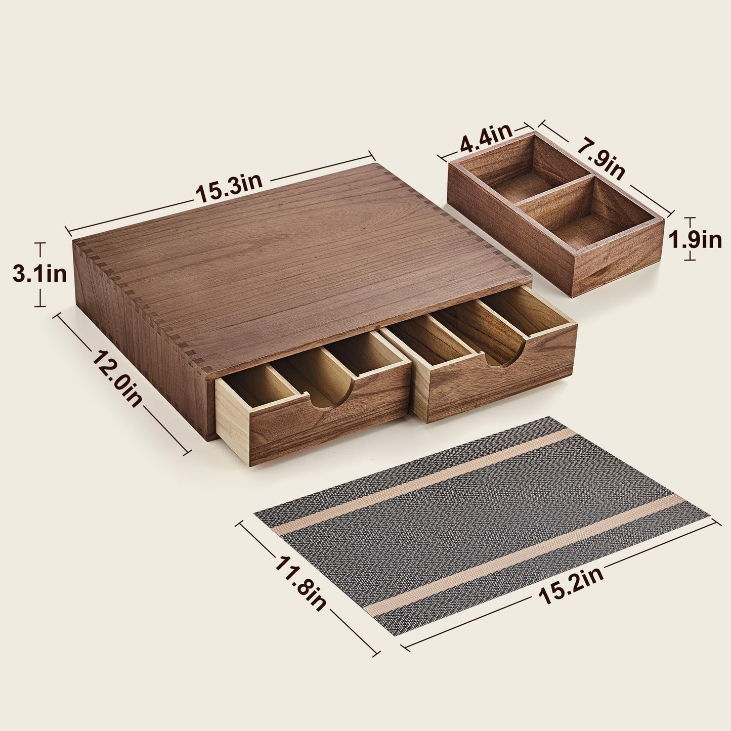 SMARTAKE Wooden K Cup Organizer Coffee Pod Storage Box, Coffee Pod Tea Organizer and Storage, K Pod Drawer Coffee Maker Stand, Kcup Holder for Countertop Kitchen Office Coffee Bar, 30 Pod Capacity