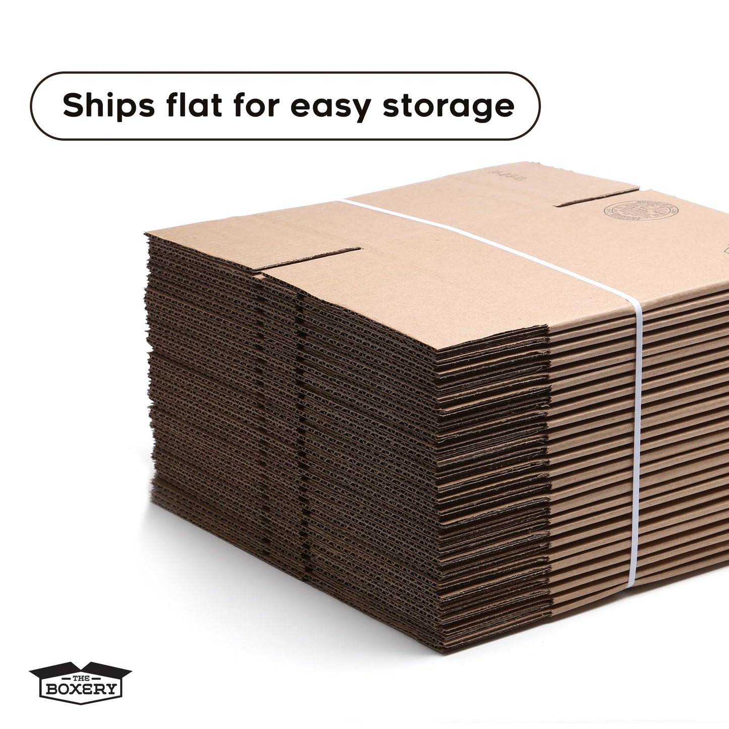 The Boxery Cube 14 x 14 x 14-inch Corrugated Cardboard Boxes, Medium | Pack of 25 for Shipping, Moving, and Storage, Curbside Recyclable, Strong Wholesale Bulk Boxes