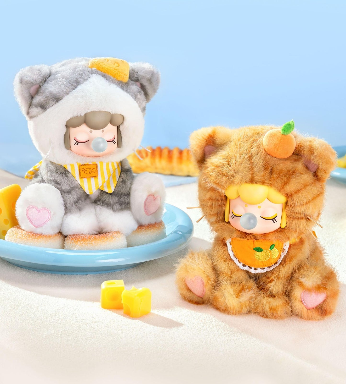 Rolife Nanci Blind Box Plush Cat Afternoon Tea Series, 1PC Random Cute Design Plush Toy, Creative Collectible Toys for Birthday/Christmas Holiday