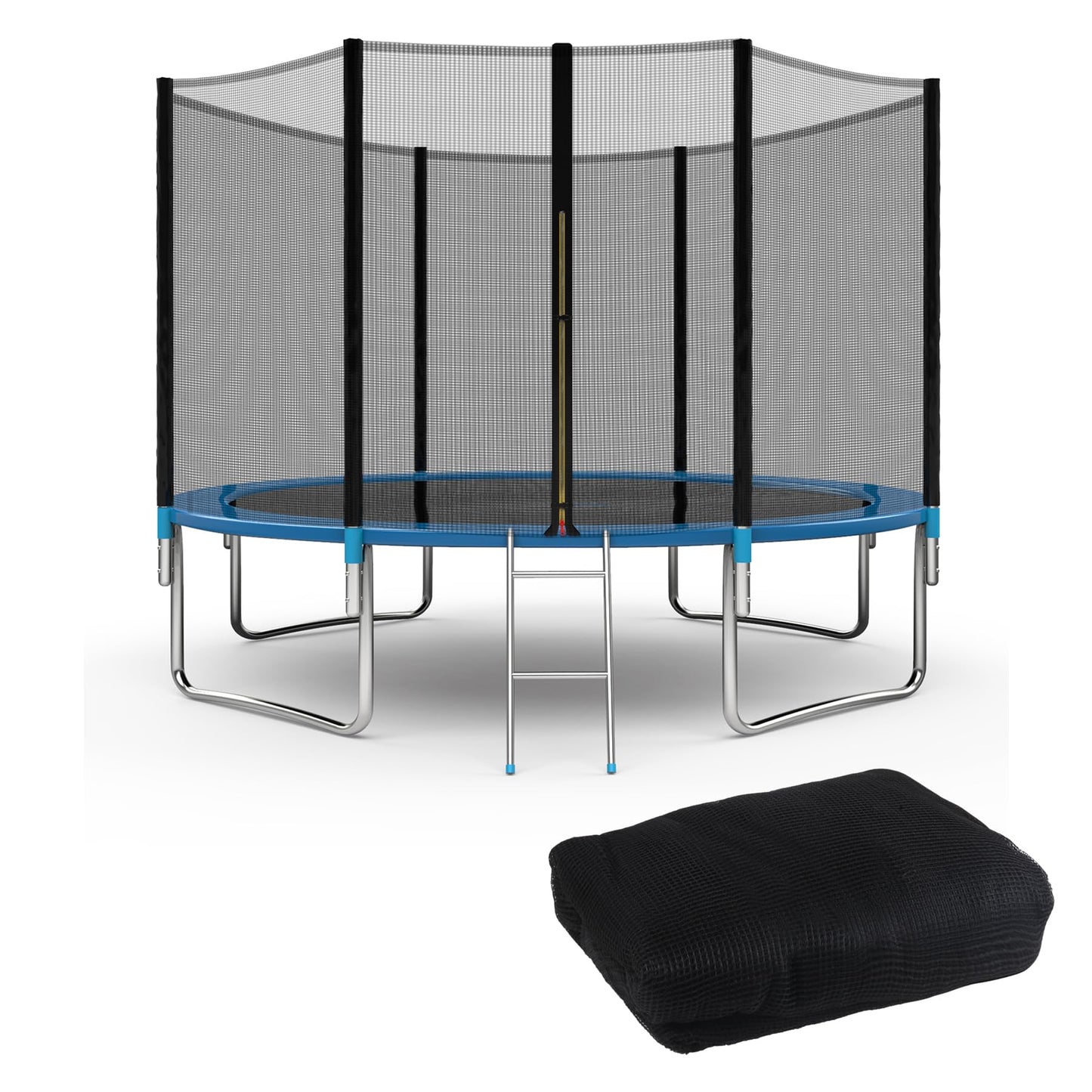 Kevirice Trampoline Replacement Net(Net Only),Trampoline Net Replacement 15Ft 6 Pole is Suitable for Straight Pole Type Trampoline Net Replacement with High Tear Resistance and Safety