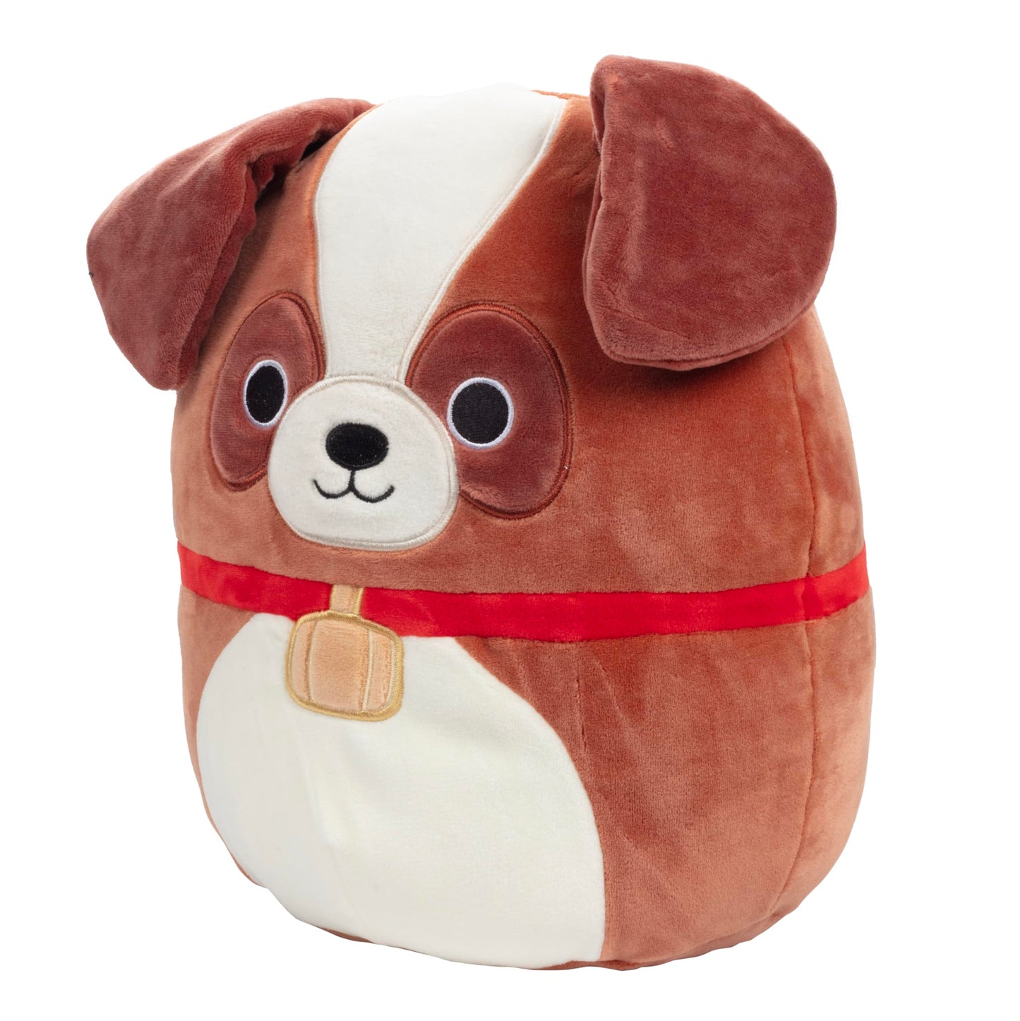 Squishmallows 10" Sassafras The St. Bernard with Neck Barrel - Official Kellytoy Plush - Soft and Squishy Dog Stuffed Animal Toy - Great Gift for Kids