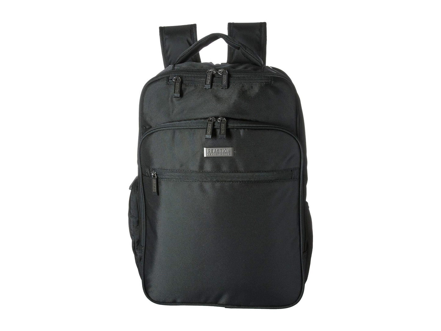 Kenneth Cole Reaction Brooklyn Commuter Backpack Slim 16" Laptop Computer & Tablet Anti-Theft RFID Business, Work, , & Travel Bookbag, Black Polyester