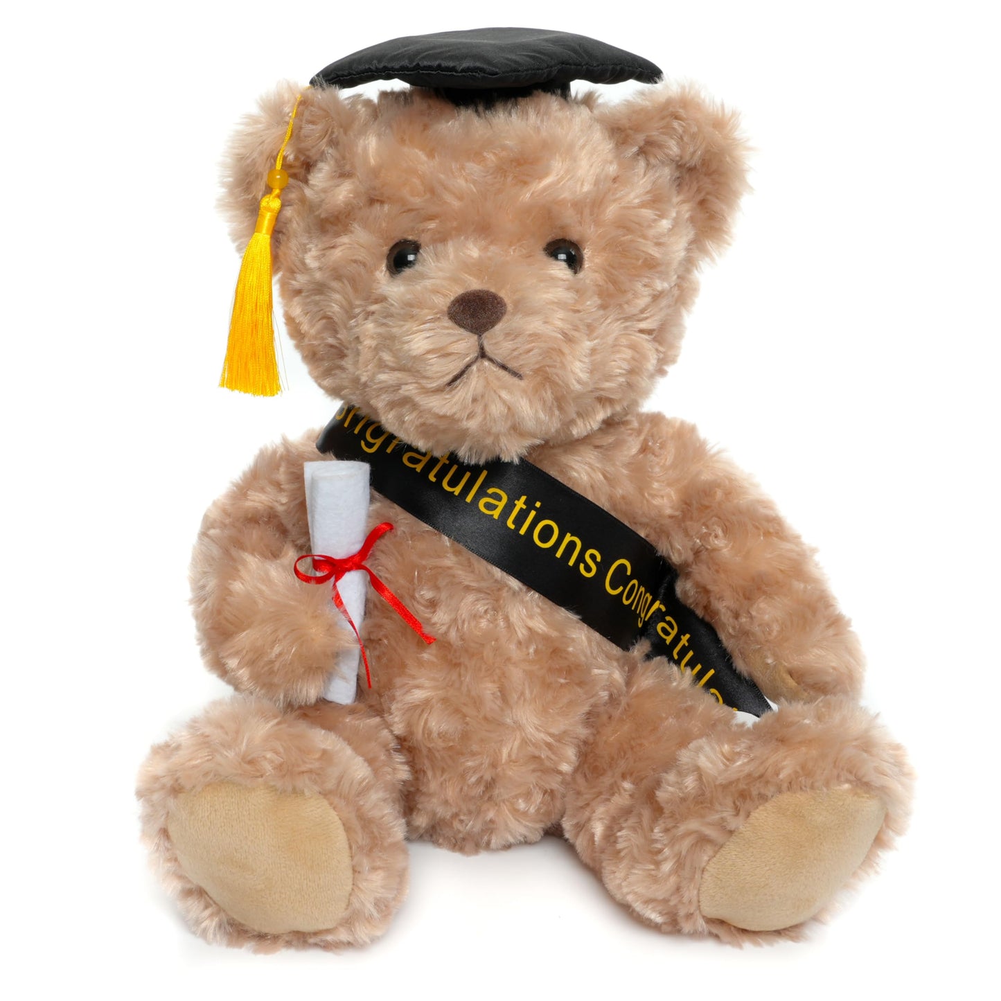 WEIGEDU Graduation Gift Teddy Bear Stuffed Animal Plush Toy with Cap, Sash & Diploma, Graduation Gift for Kids, Students, Boys & Girls, 30cm