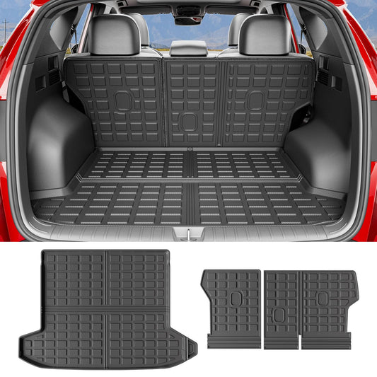 Xipoo Cargo Liner Compatible with 2022-2026 Tucson Cargo Liner Backrest Mat TPE Back Seat Protector Replacement for 2022 2023 2024 2025 2026 Tucson Accessories (Rear Trunk Mat+Rear Backrest Mat)