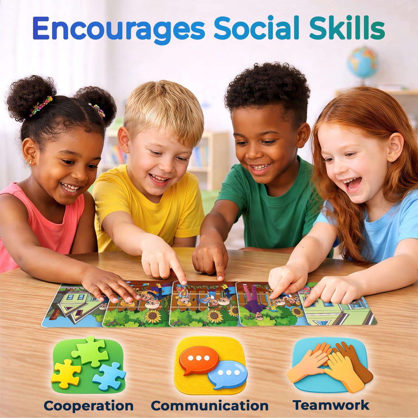 QUOKKA Sequence Speech Therapy Toys for Toddlers 3-4 - Autism Learning Materials for Kids 5-7 - Create a Story Cards Sentence Building - ABA Therapy Social Skills - Storytelling Picture Game