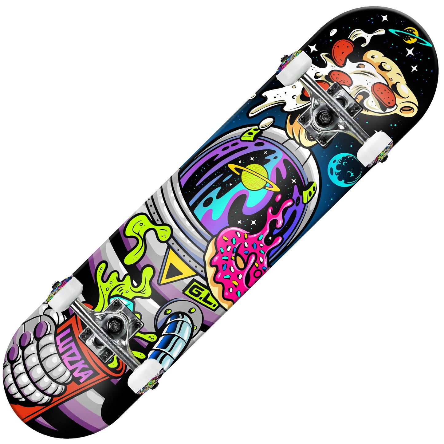 Learn with Lutzka Astronaut Skateboard Deluxe Series by Roller Derby for Kids, Teens, Beginners, Adults