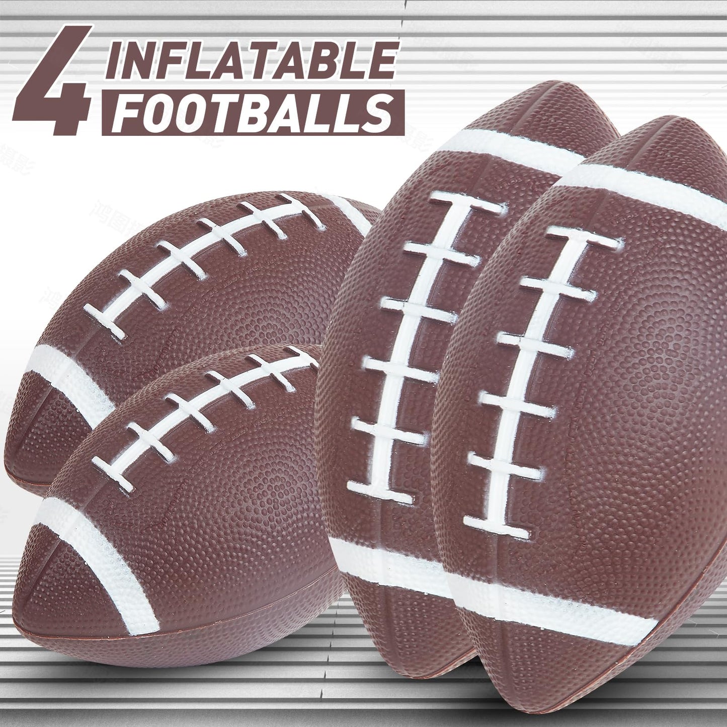 GOODLYSPORTS Football Toss Game with 4 Footballs, 66" Football Target, PVC Material, Green, Blue, Black, Classic Style, Indoor/Outdoor Use, 1+ Players, Target Tossing Game