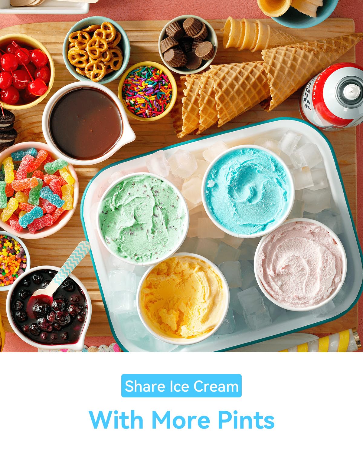 Togameoy Creami Swirl Pints and Lids NC701 NC701C Compatible with Ninja Swirl CREAMi Ice Cream and Soft Serve Maker (NC700 Series), Food-grade & Dishwasher Safe, Creami Swirl Containers NC701, 4 Pack