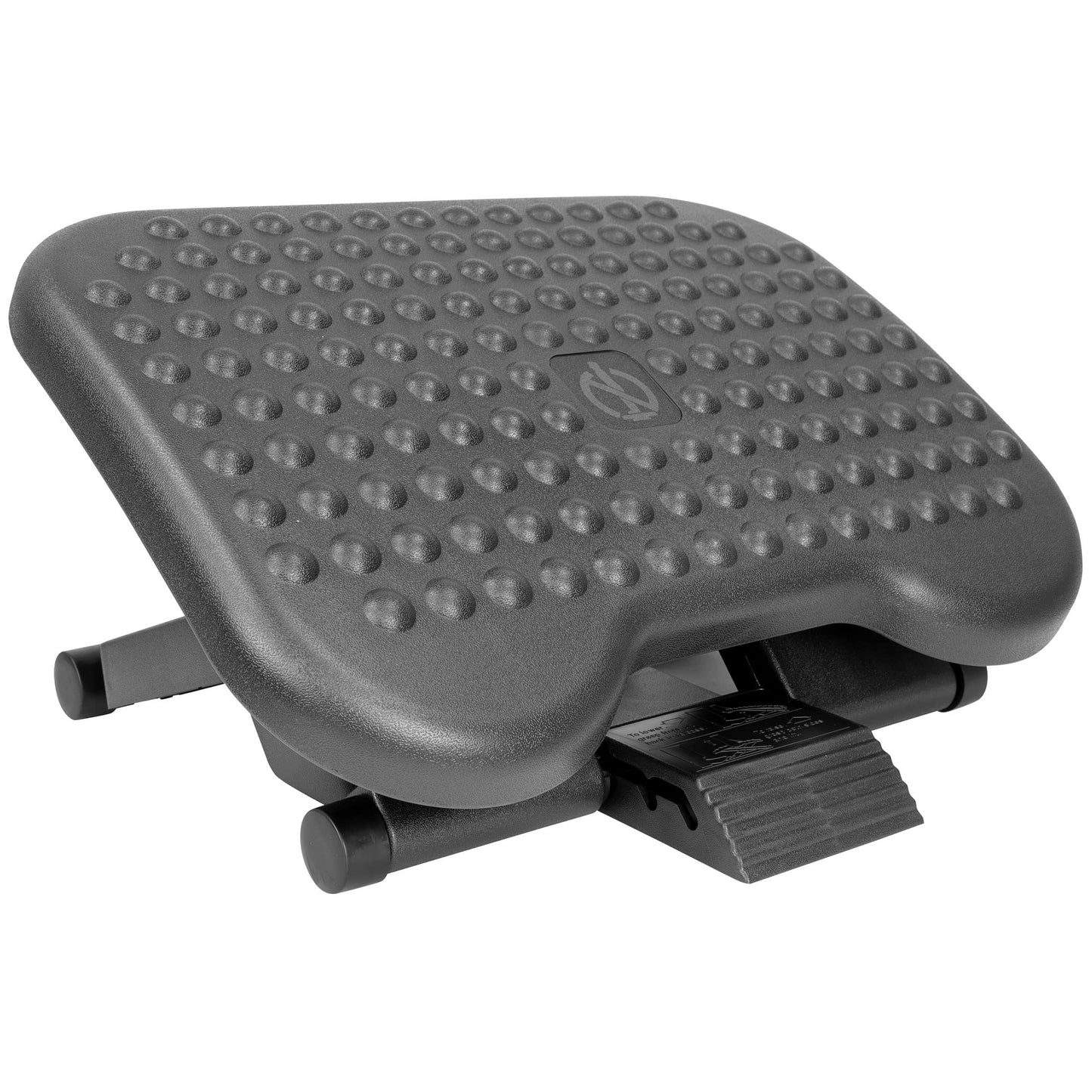 Mount-It! Under Desk Footrest with Foot Pedal Height Adjustment (4.25"–6.75"), Adjustable 30° Tilt Ergonomic Office Foot Rest, Non Slip Massage Surface Foot Stool Under Desk