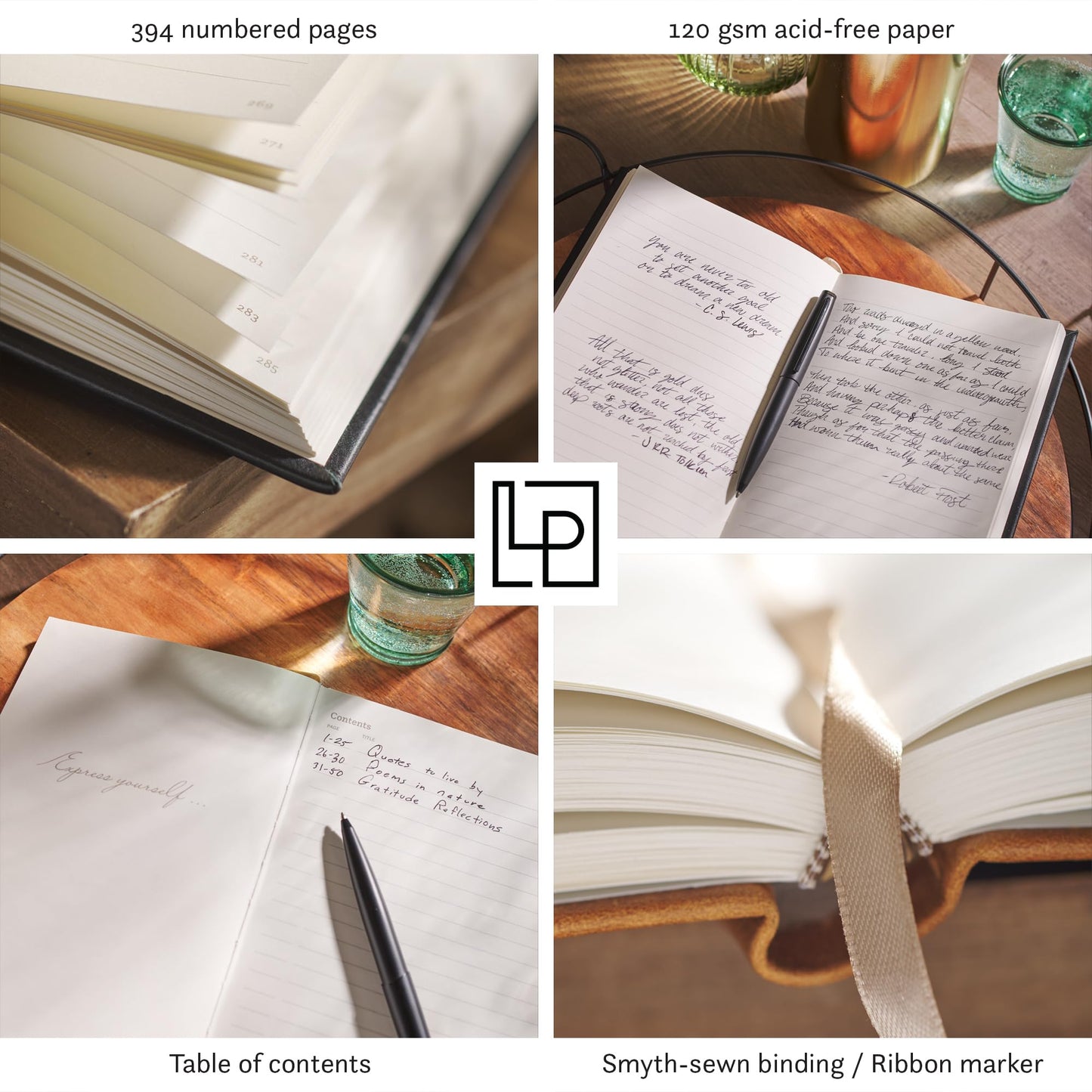 Luxury Leather Journal - Elegant Gift for Men & Women | Full-Grain Leather Notebook with Numbered Pages & Table of Contents | Perfect for Birthdays, Anniversaries, & Special Occasions