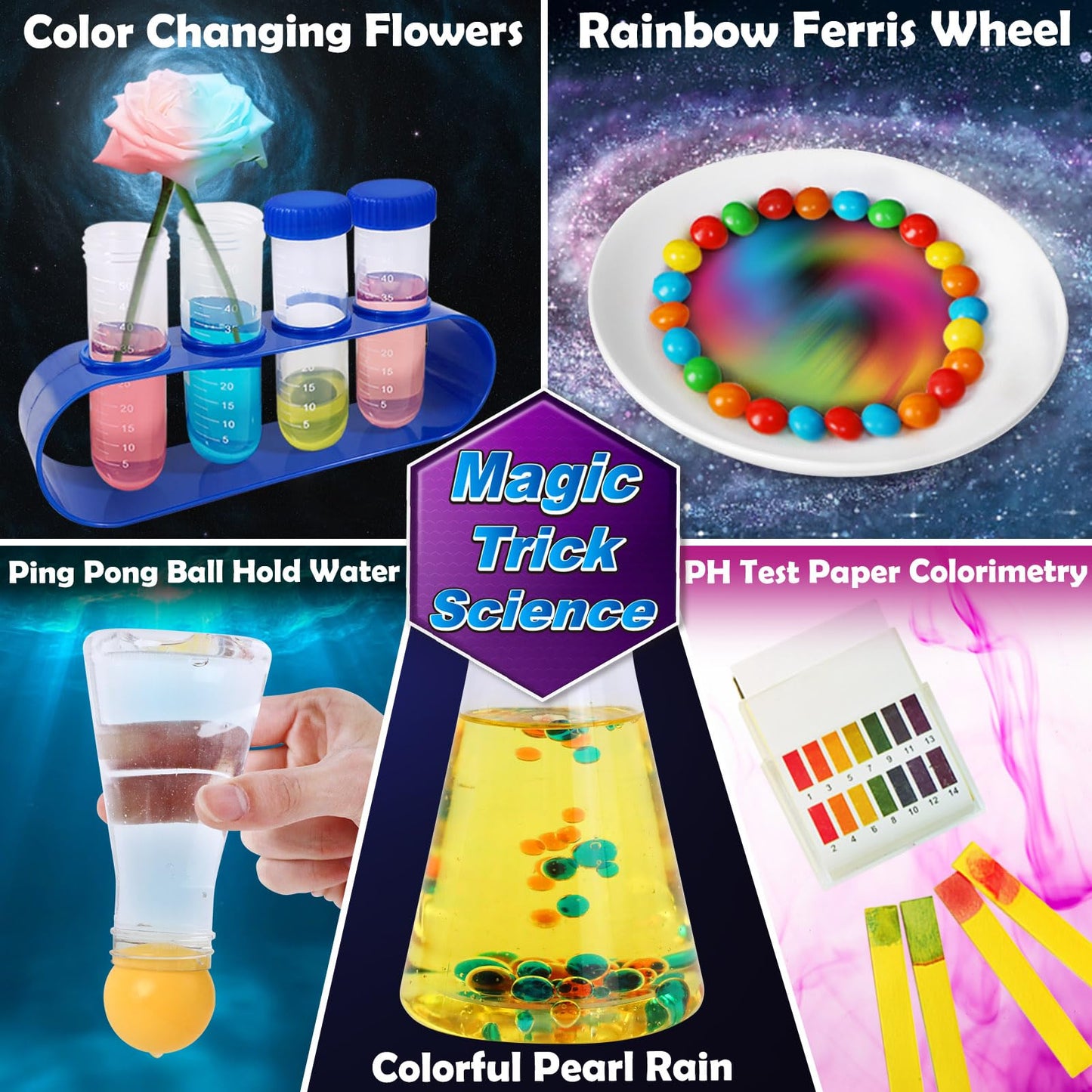 UNGLINGA - 150 Experiments Science Kit for Kids, S.T.E.M Educational Project Toys for Boys and Girls, Birthday Gift Ideas, Volcano, Chemistry Lab Tools