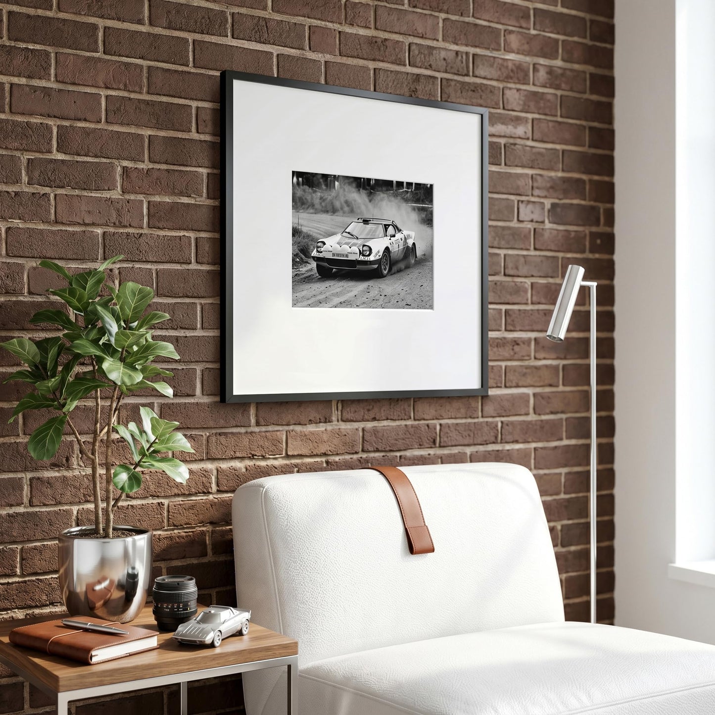 Americanflat 24x24 Picture Frame with Polished Plexiglass - Use as 11x14 Frame with Mat or Display 24x24 Photo Without Mat - Streamline Collection - Thin Border Square Frames for Wall Display - Black