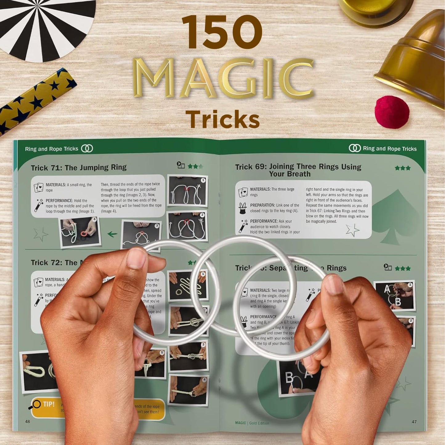 Thames & Kosmos Magic: Gold Edition Playset with 150 Tricks