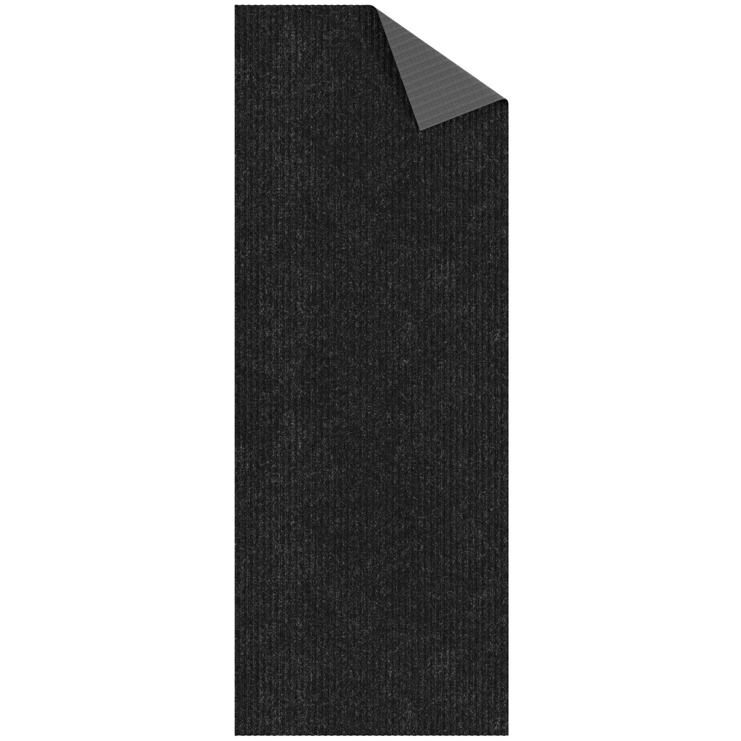 Ottomanson 2'7" x 12' Hallway Runner with Scraper Pile - Extra Durable Non-Slip Rug Mat for Indoor & Outdoor Use - Ideal for Kitchen, Entryway & Garage - High-Traffic Carpet, Black