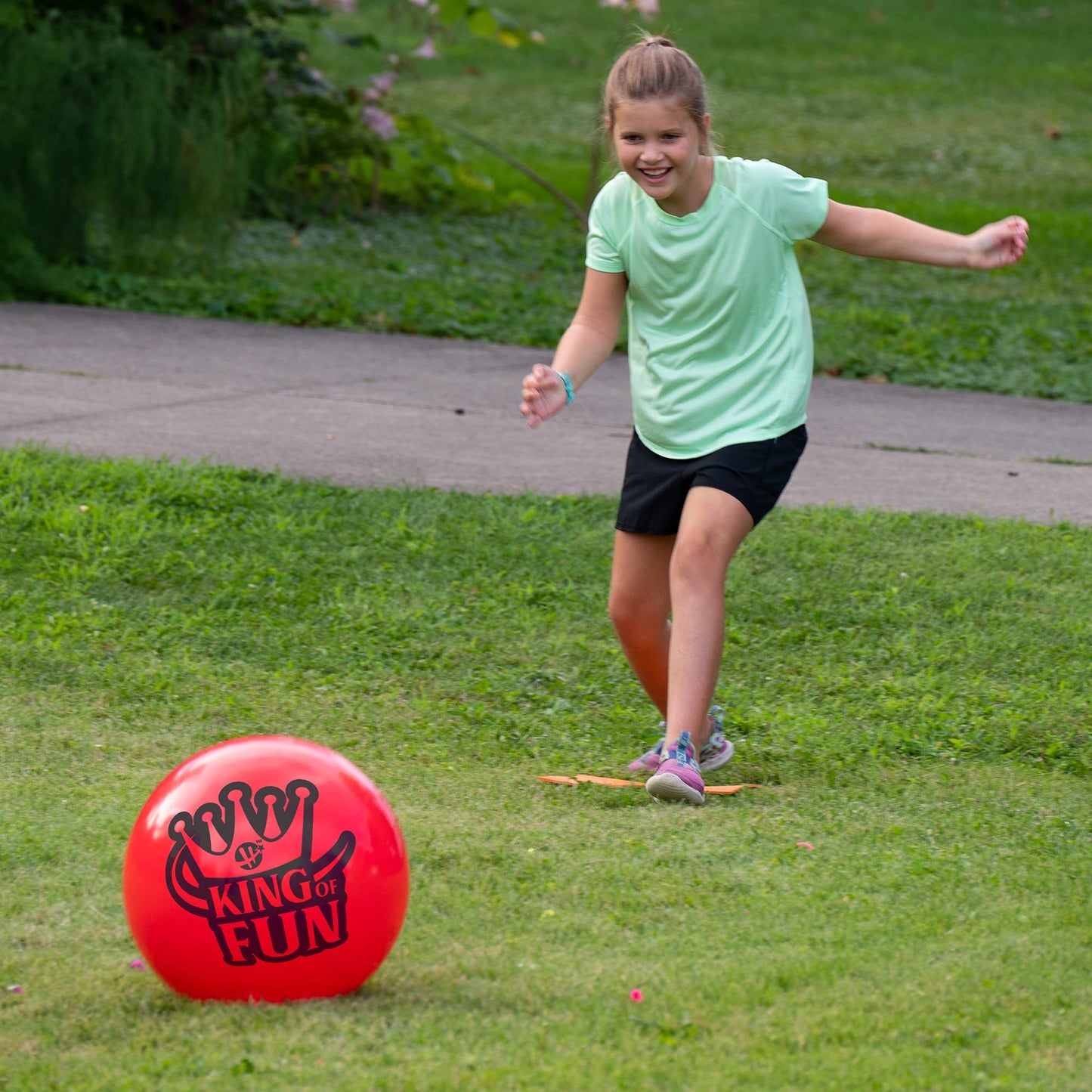 Hedstrom King of Fun Jumbo Oversized Kickball Set, Red