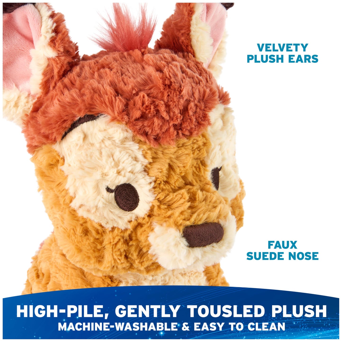 GUND Disney Official Bambi Plush, Disney Cozys Collection, Bambi Toys, Deer Stuffed Animal for Ages 1 and Up, Brown, 10”
