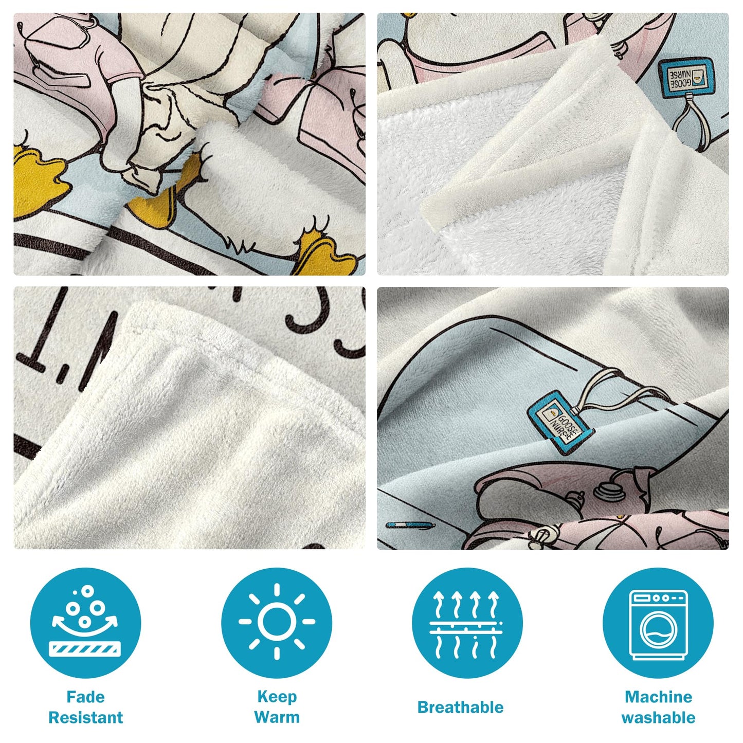 musaecoin Nurse Gifts for Women/Men, Thoughtful Gifts for Nurses - Soft Nurse Blanket, LPN RN Nurses Week/Day Appreciation Gift, Nursing Student Graduation Gift Flannel Throw Blanket 80" x 60"