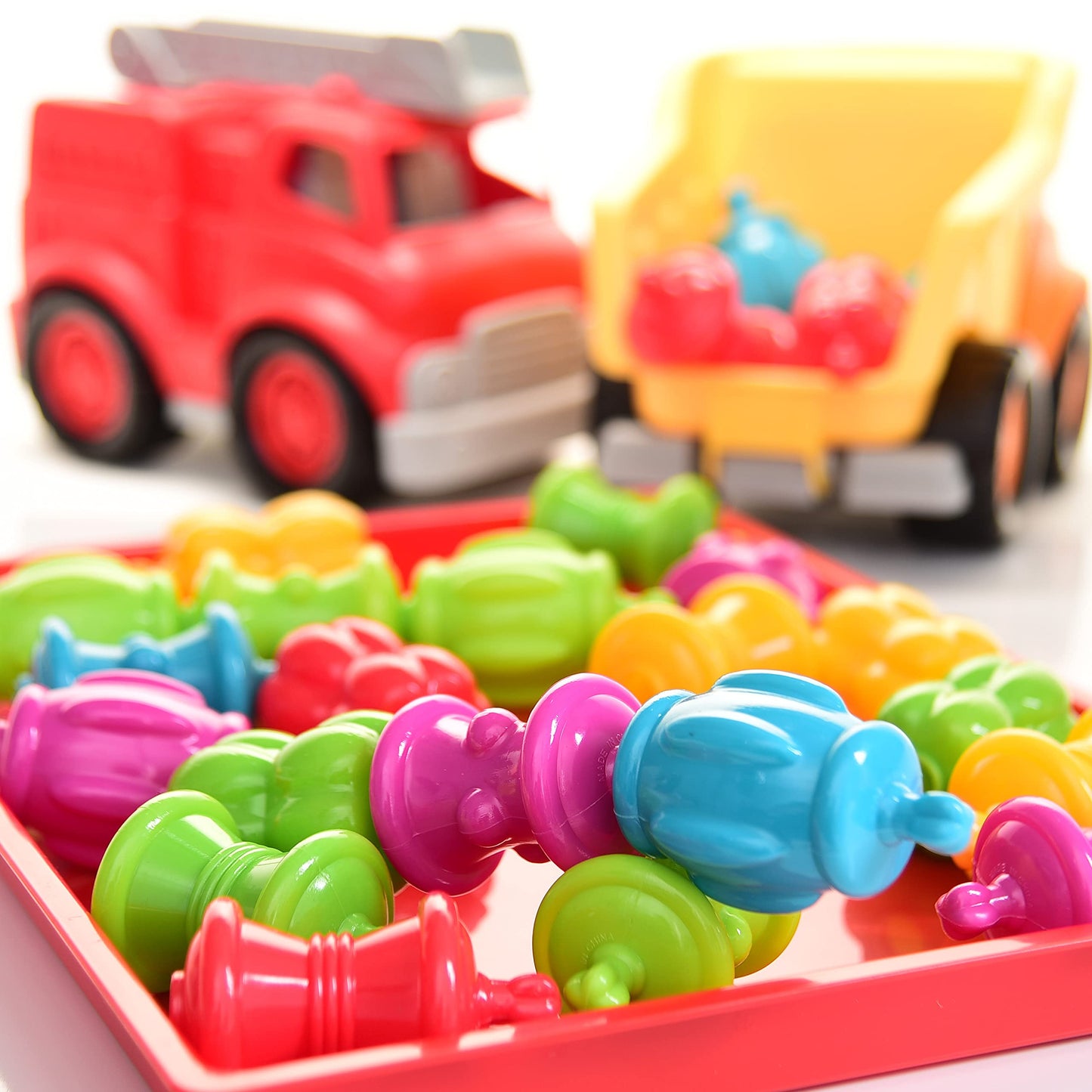 Constructive Playthings TYE-24 24 Piece Snap Beads Set for Kids, Grade: Kindergarten to 2, Age: 10" Height, 3" Wide, 8.5" Length