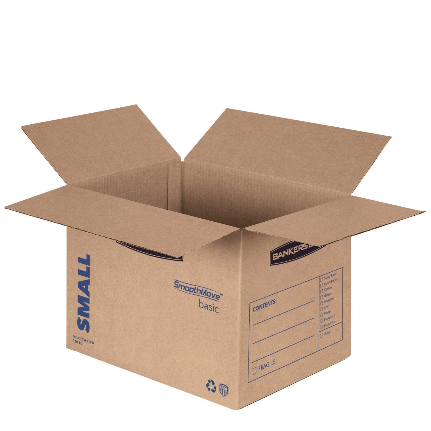 Bankers Box Small Moving Box 15 Pack, Pre-Printed for Labeling, 16.5-in x 12.25-in x 12.675-in (7713802)