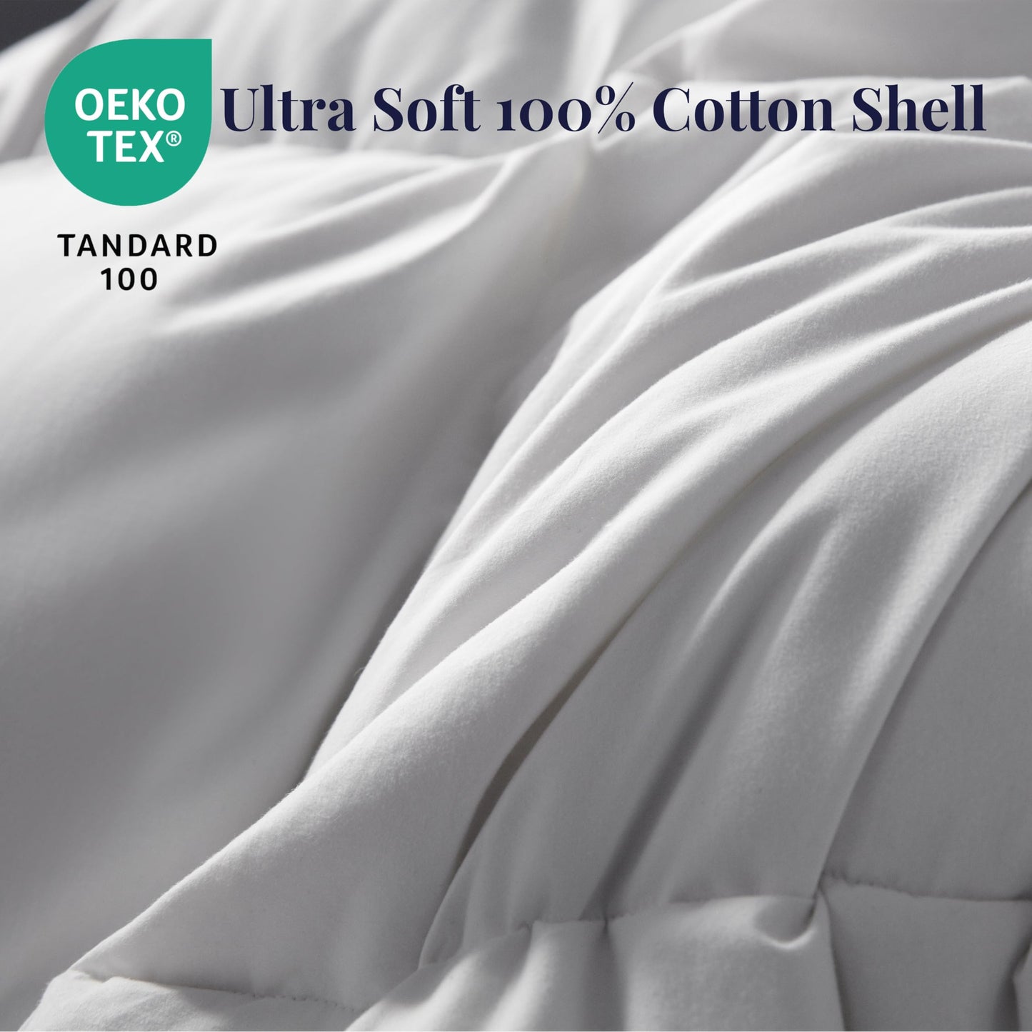 Ubauba King Size Down Duvet Insert - All Season Cool Touch for Hot Sleepers, Premium 100% Cotton Shell Hotel Quality, White 106 x 90 Inch