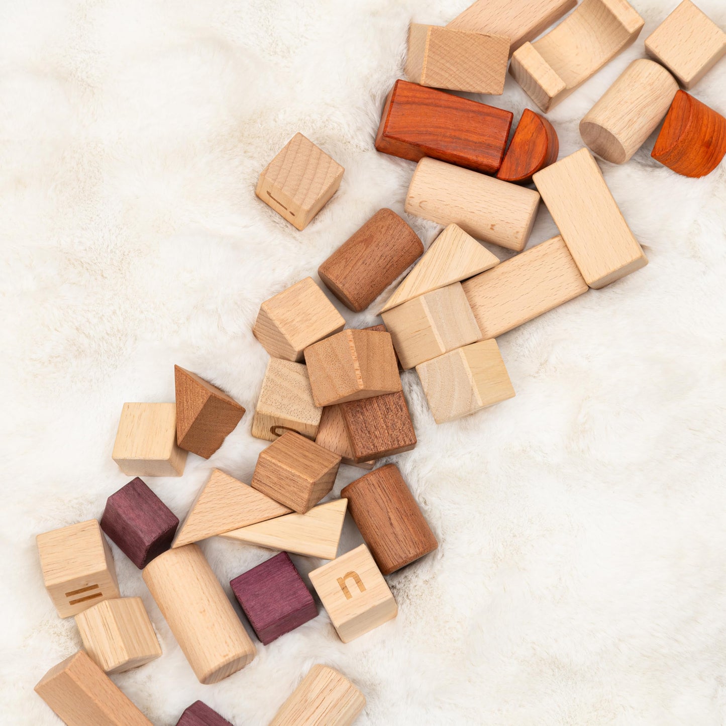MOMOARI Alphabet Number Early Math Wooden Building Blocks