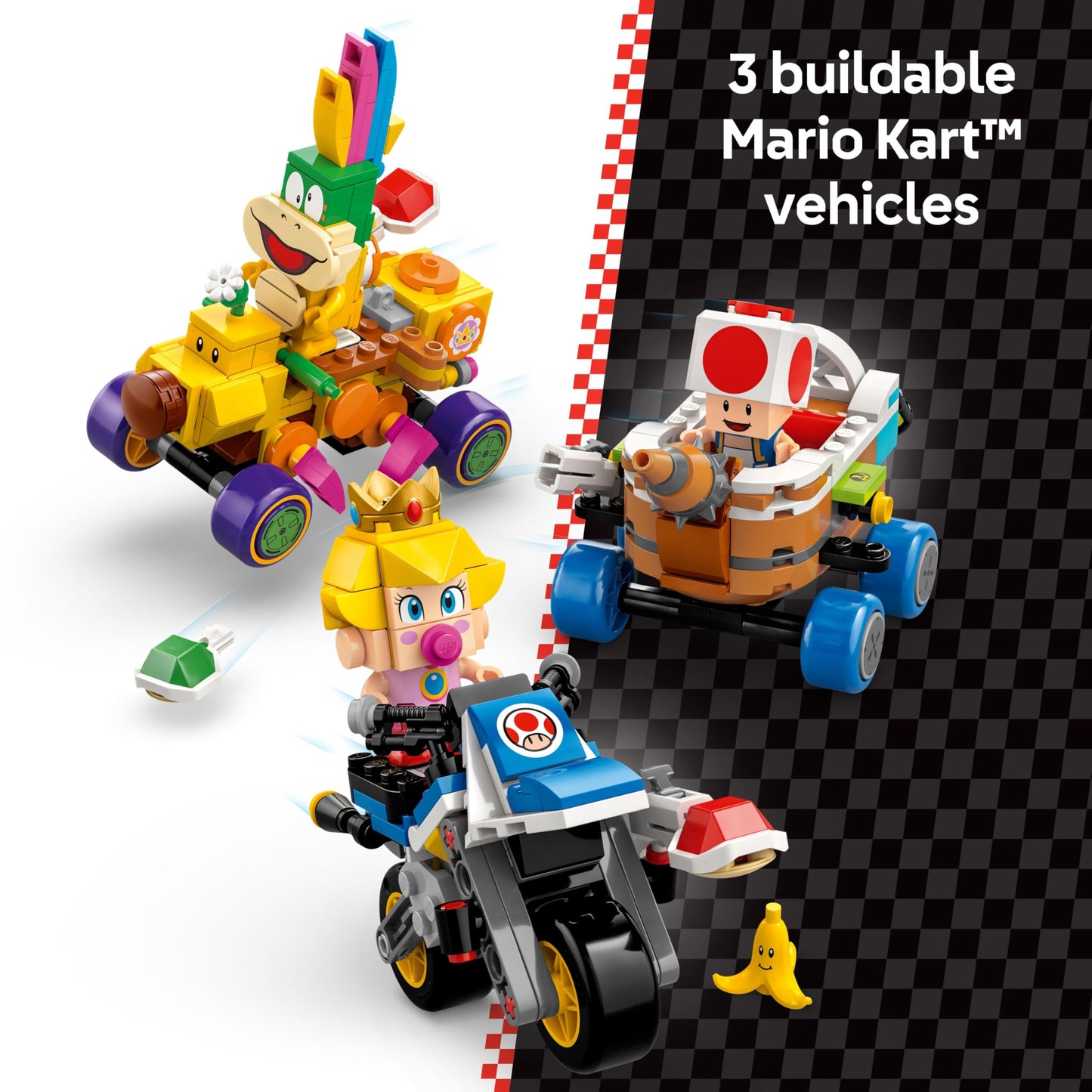 LEGO Super Mario: Mario Kart Baby Peach & Grand Prix Set Home Circuit - Nintendo Toy Building Set for Kids, Girls and Boys, Ages 8+ - Collectible Mario Kart Toy - Gift Idea for Birthdays - 72036