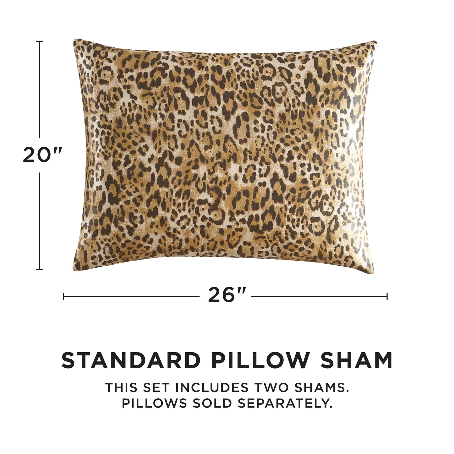 Juicy Couture Full/Queen Leopard Satin Duvet Cover Set - Cheetah Print 3-Piece Machine Washable Reversible Animal Print Bedding Duvet Cover and Sham Set